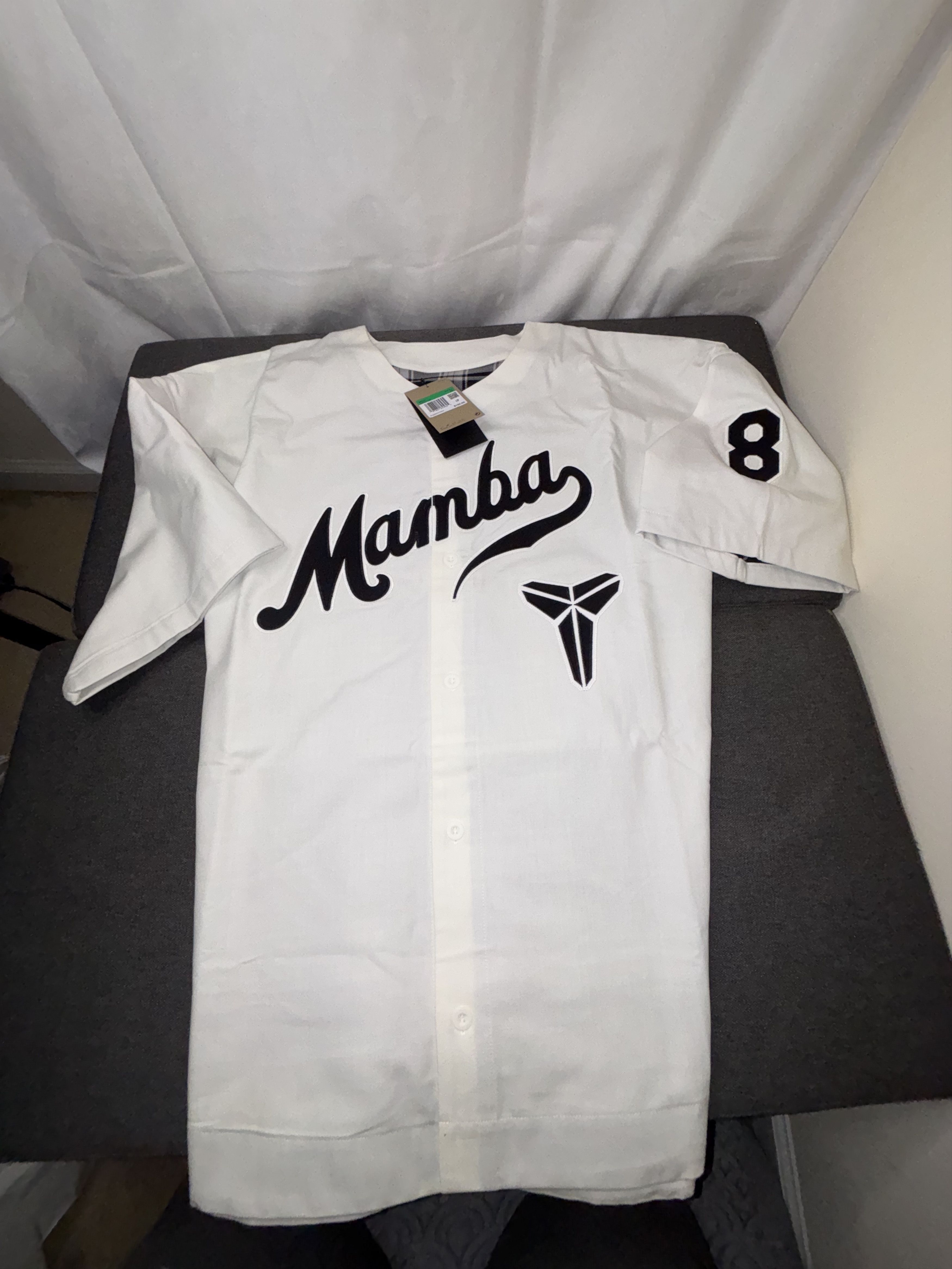 Nike Kobe Bryant Mamba Baseball Jersey White XL IB0007-133