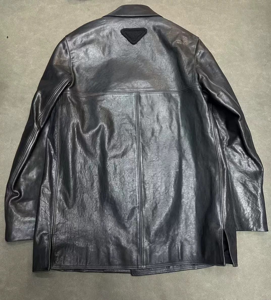 Prada Prada Blazer-Style Leather Jacket Size US S / EU 44-46 / 1 - 1 Thumbnail