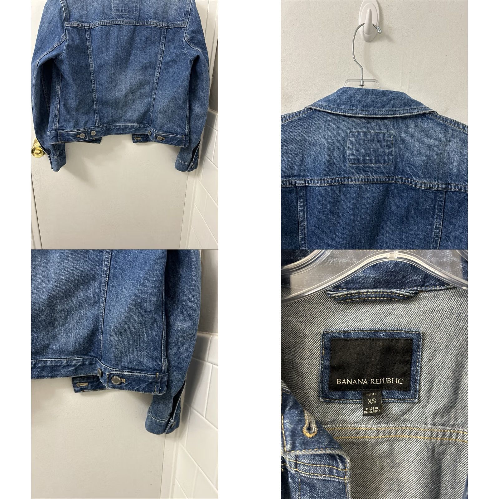 Banana Republic Banana Republic Essential Denim Jacket Petite XS Medium Wash 674654-02 Size XS / US 0-2 / IT 36-38 - 8 Thumbnail