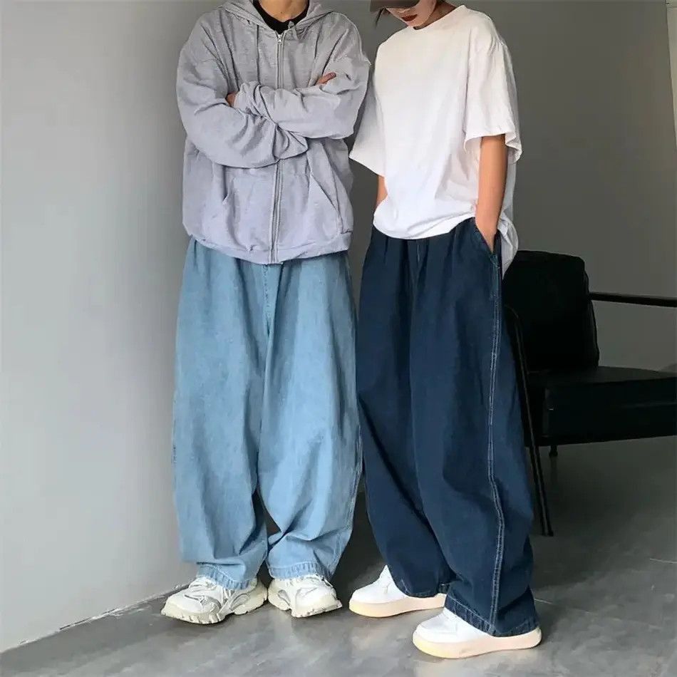 Japanese Brand Cargo pants wide legs baggy jeans Korean loose straight y2k Size US 32 / EU 48 - 5 Thumbnail