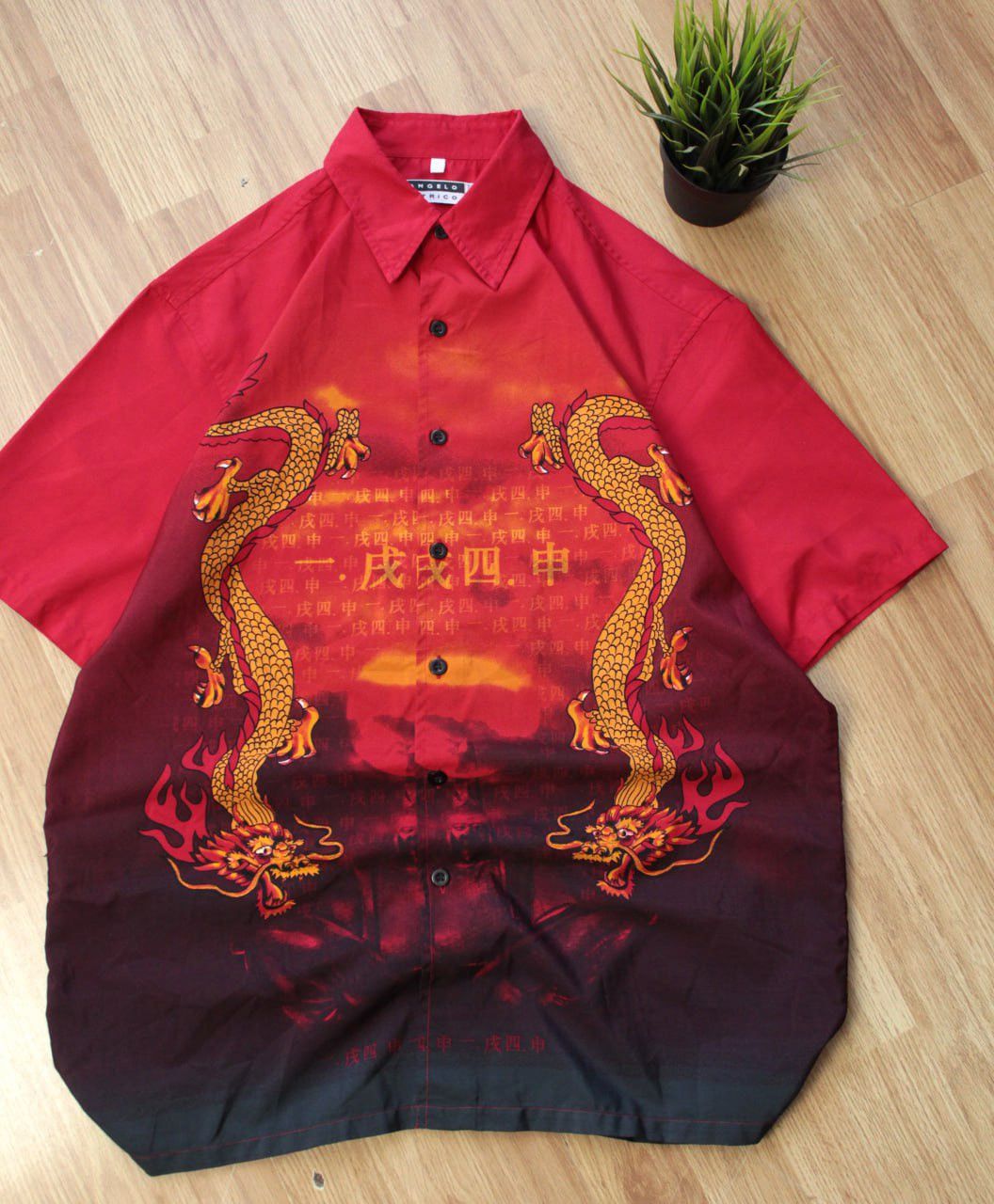 Anime 🔥 Japan Dragon 90s Vintage Anima Streetwear Hawaiian Shirt Size US XL / EU 56 / 4 - 2 Thumbnail