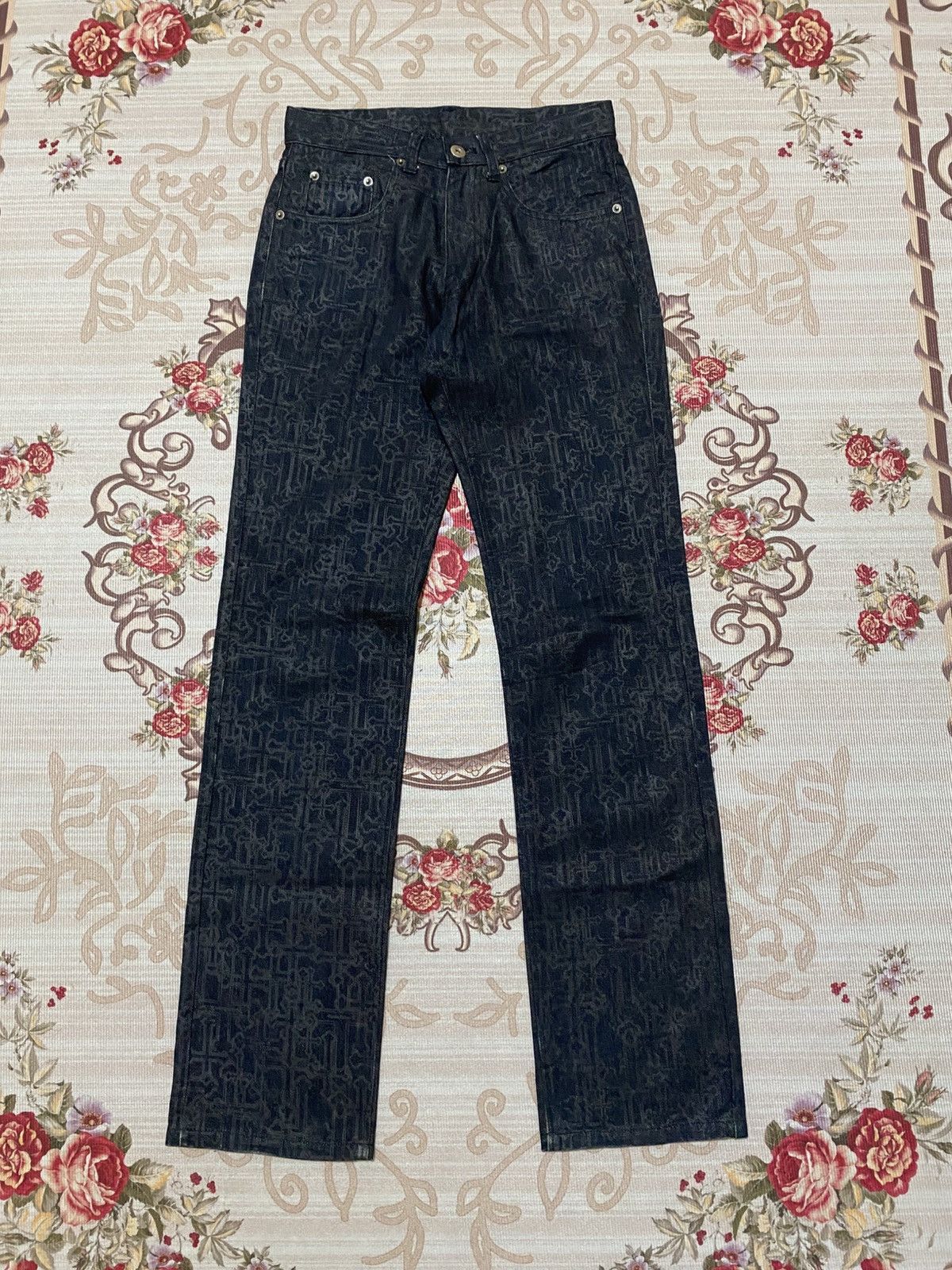 If Six Was Nine Rare Custom Culture Crossover Over Print Punk Style Denim Size US 27 - 1 Thumbnail