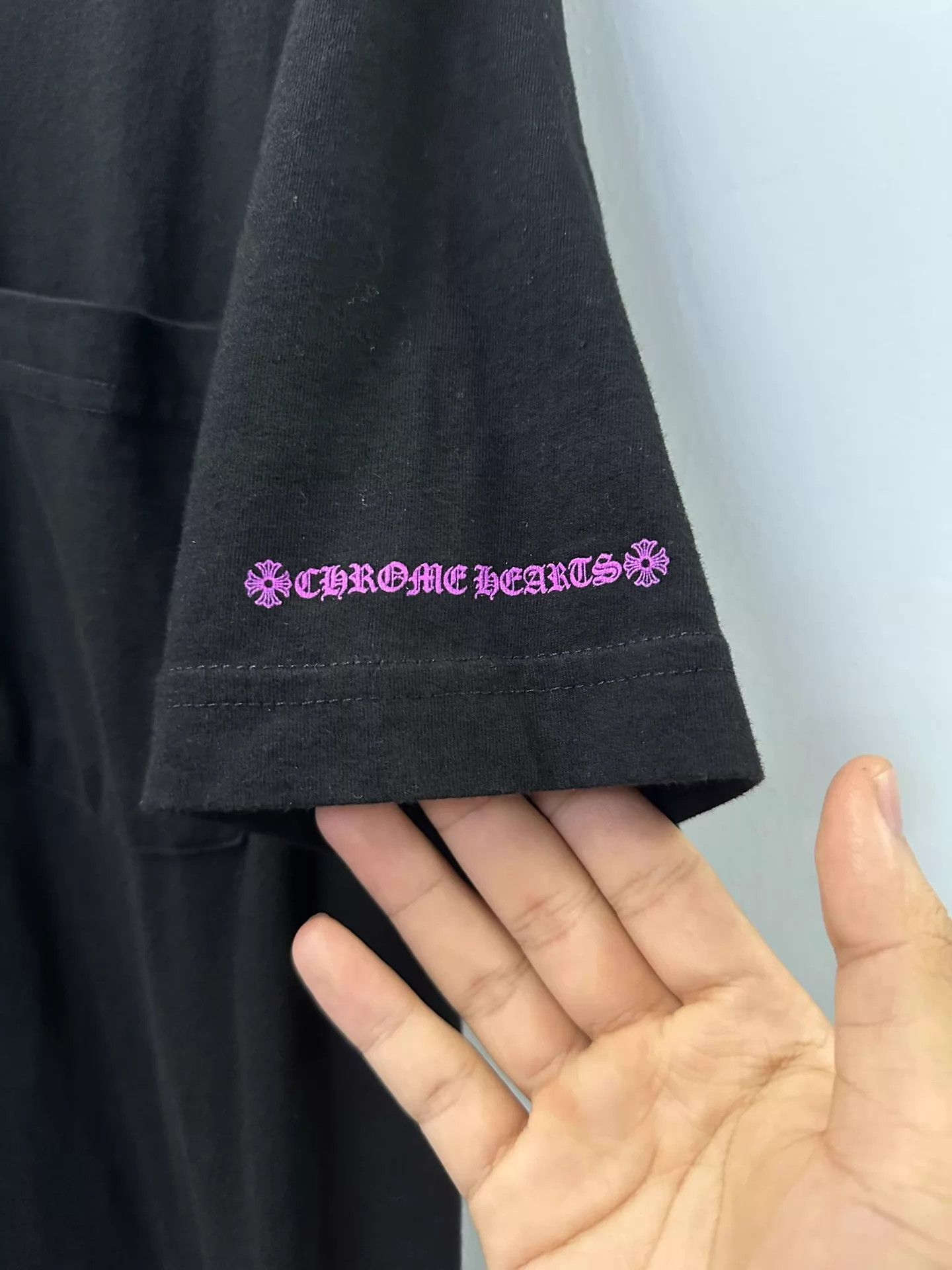 Chrome Hearts Chrome Hearts Purple Script Black Collar Short Sleeve XL Size US XL / EU 56 / 4 - 2 Thumbnail