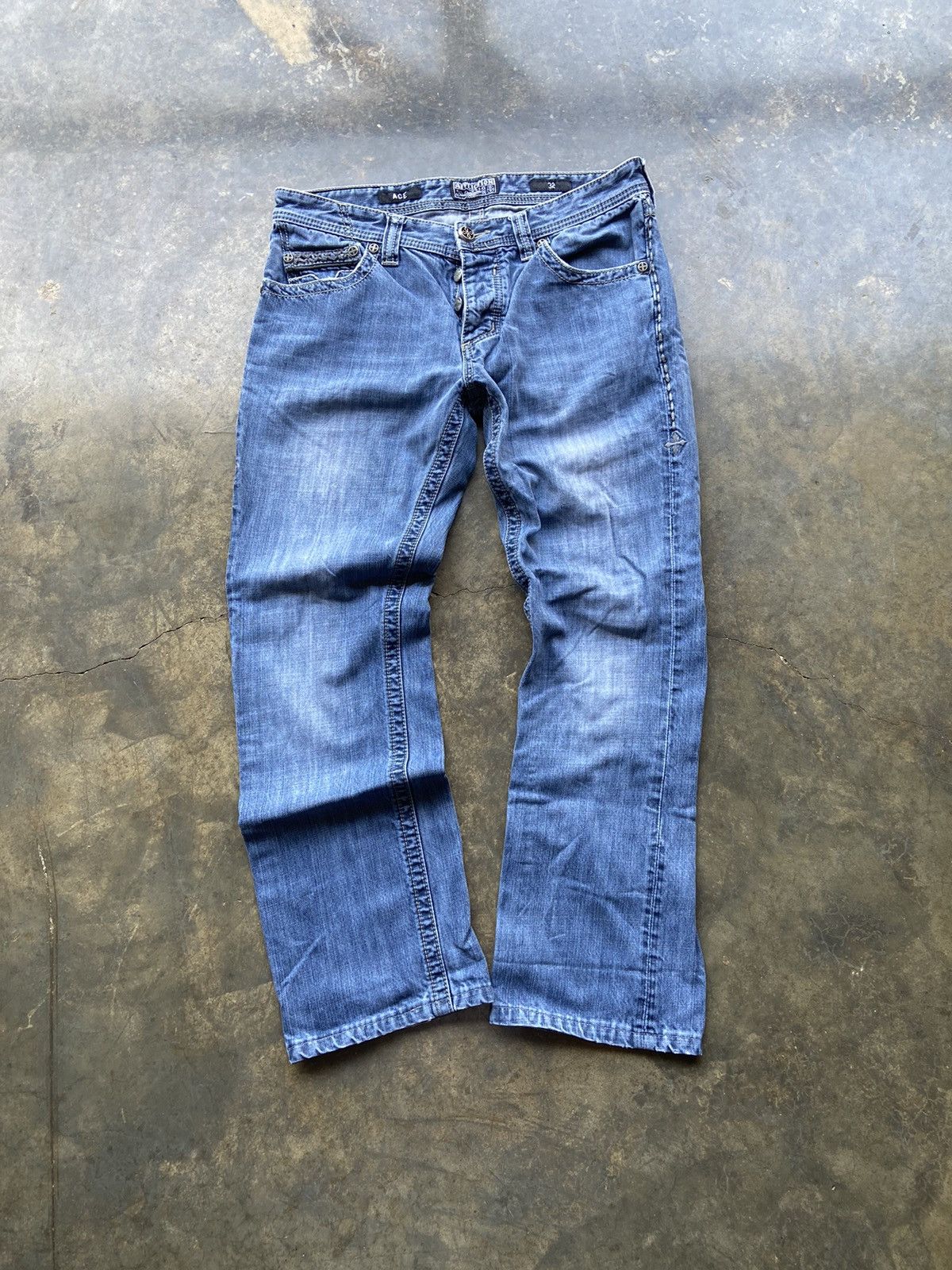 Affliction × Vintage Crazy Vintage Affliction Brand Blue Jeans 32x30 Size US 32 / EU 48 - 3 Thumbnail