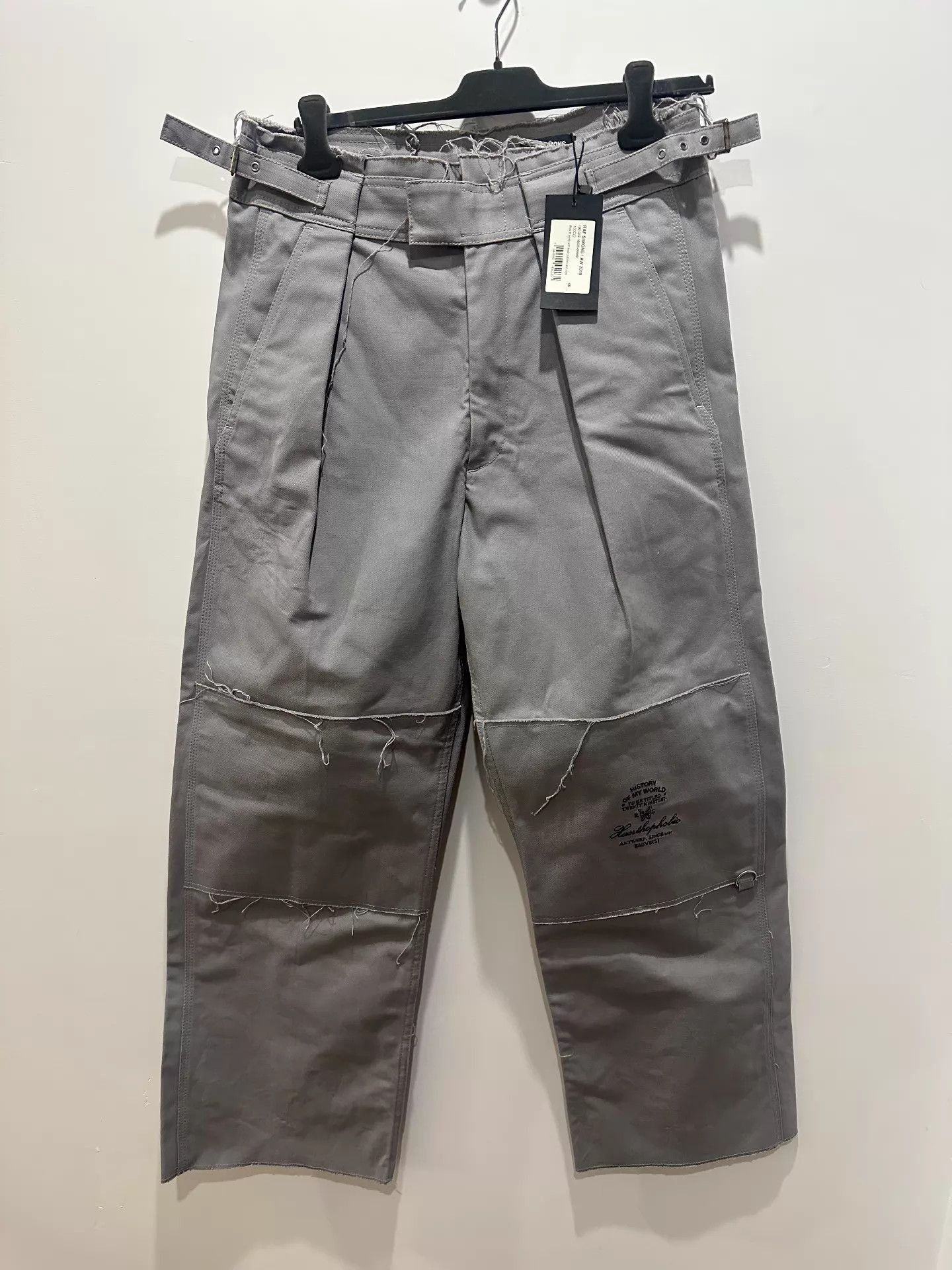 Raf Simons Gray Casual Pants with Distressed Details - Size 30 Size US 30 / EU 46 - 1 Thumbnail