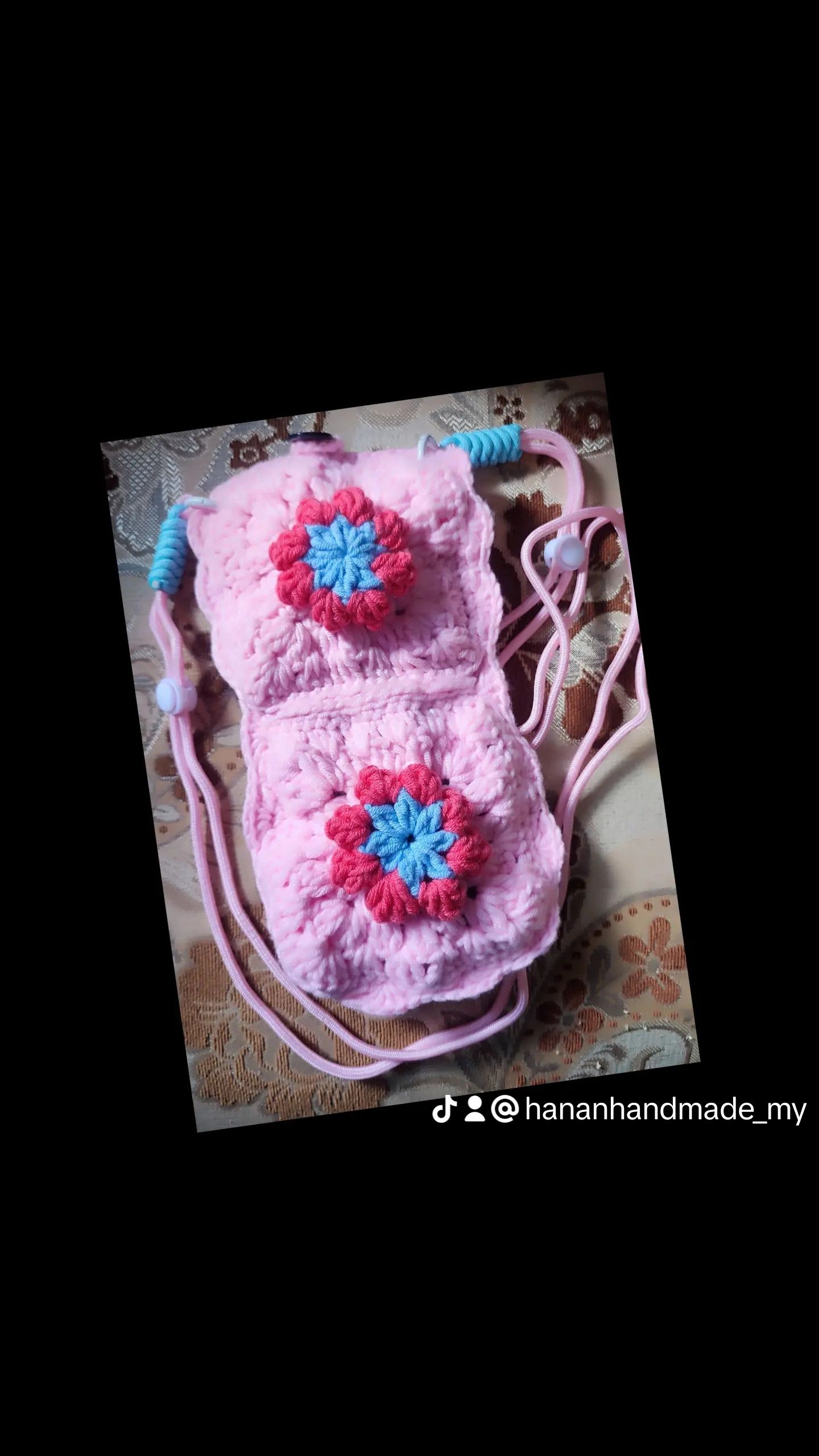 Handmade FloweCross body phone crochet handmade Granny Square Size ONE SIZE - 3 Thumbnail