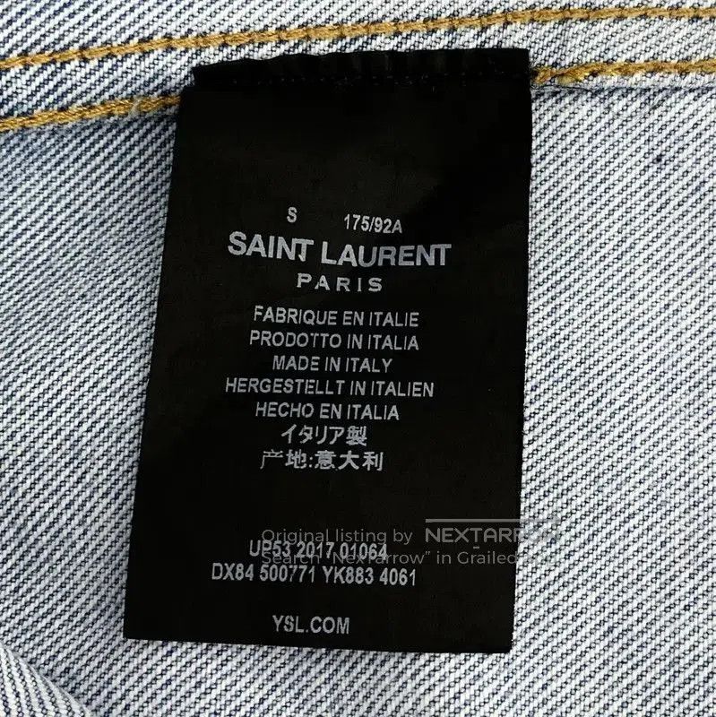 Yves Saint Laurent YSL Blue Women's Jean Jacket Size S . Size S / US 4 / IT 40 - 7 Thumbnail