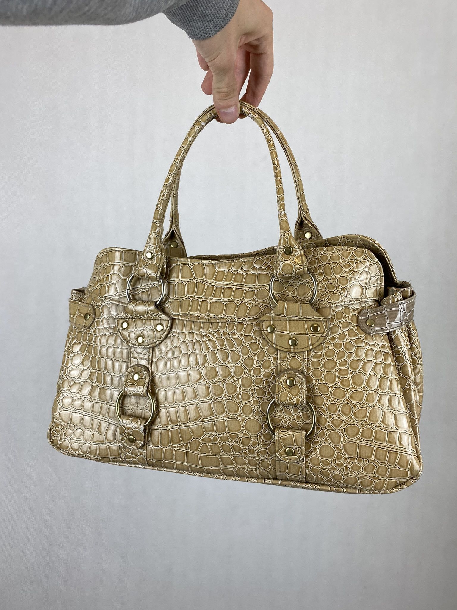 Designer snake skin faux type bag pinterest print 2000s Size ONE SIZE - 1 Thumbnail