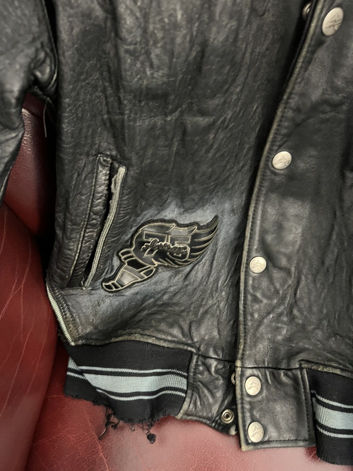 Avirex Vintage 90s Avirex Leather Racing Boxy Jacket Size US M / EU 48-50 / 2 - 4 Thumbnail