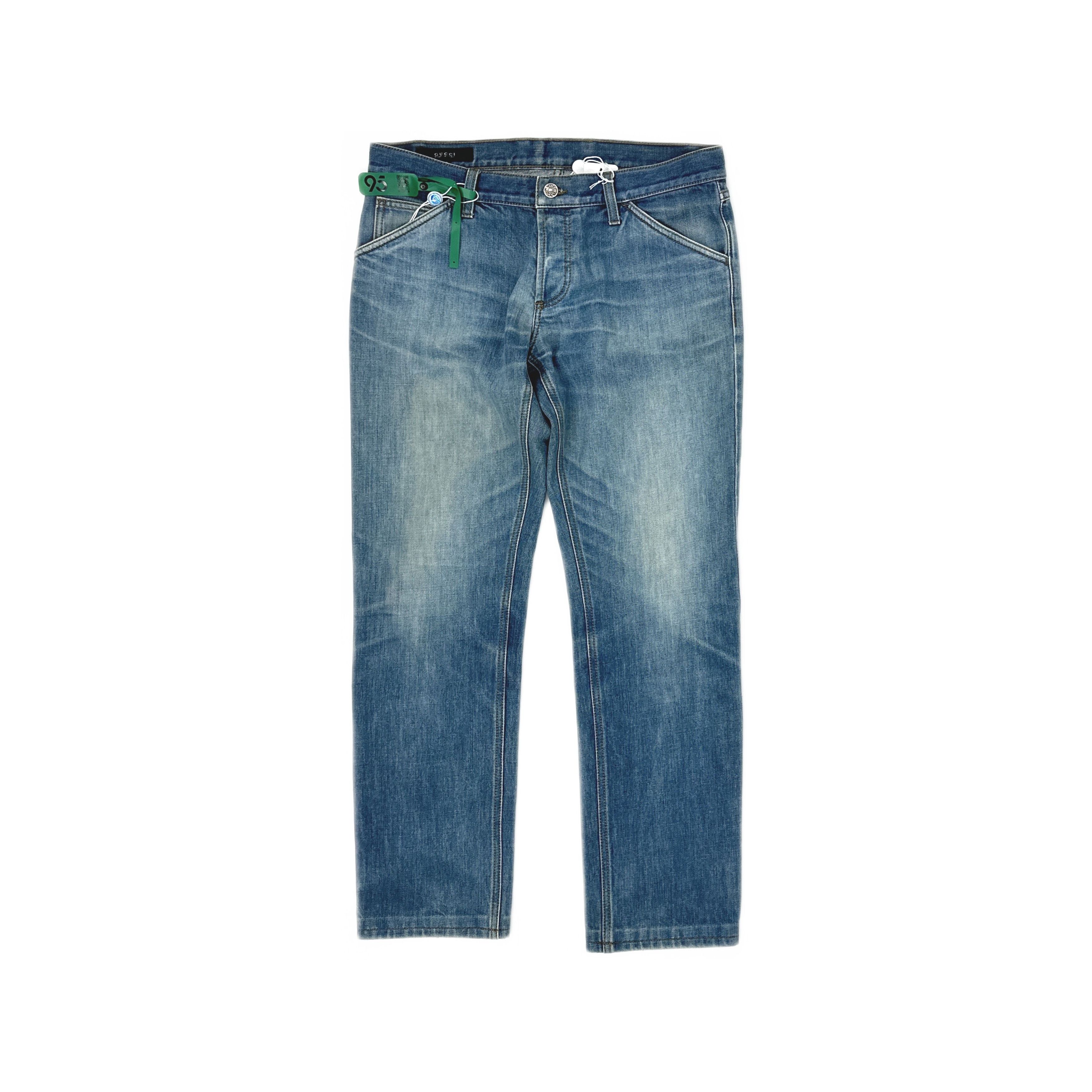 Gucci Gucci Demna Horsebit Jeans in Washed Japanese Denim Size 32