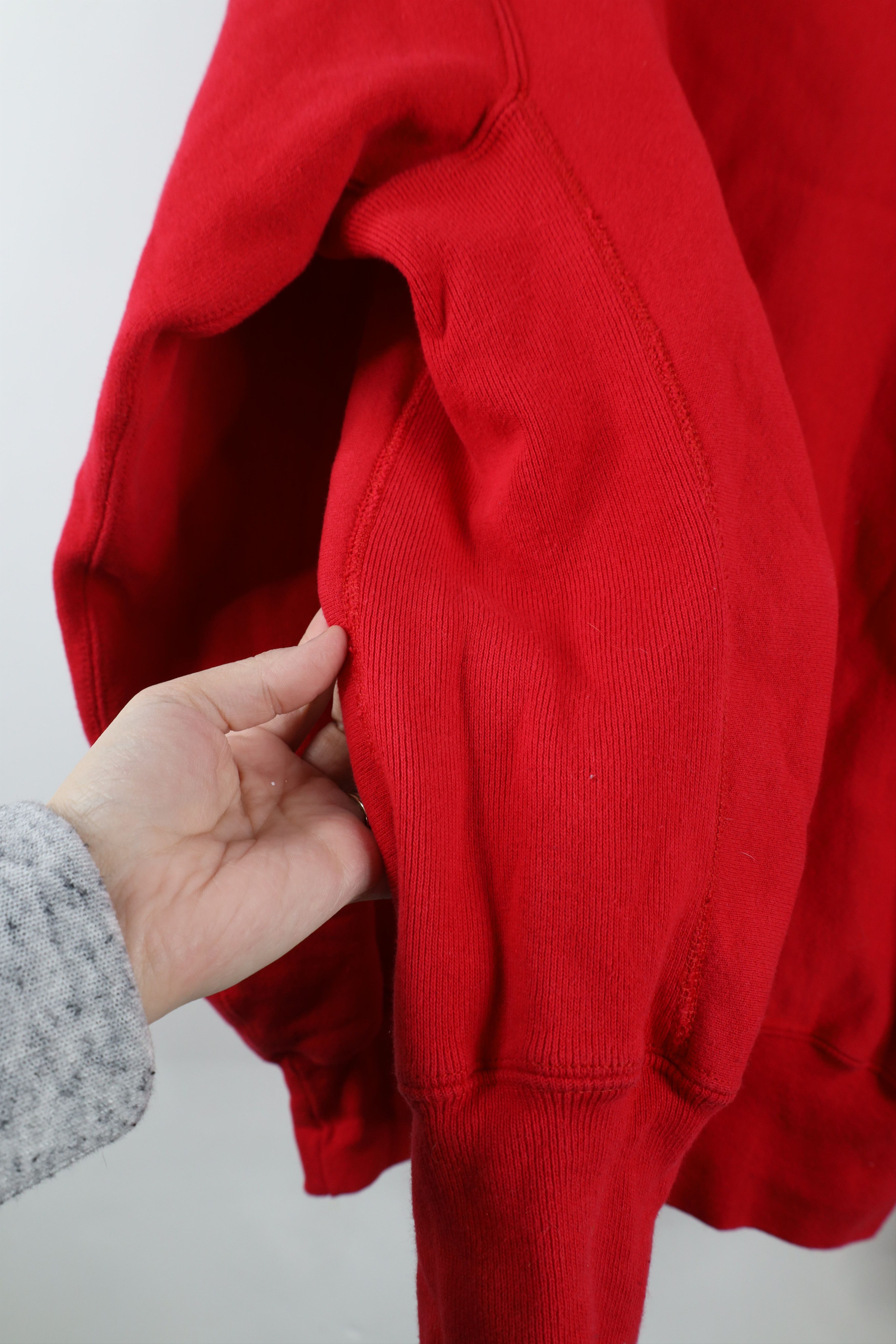 Vintage Vintage 90s Streetwear Heavyweight Cross Weave Sweatshirt Size US L / EU 52-54 / 3 - 10 Thumbnail