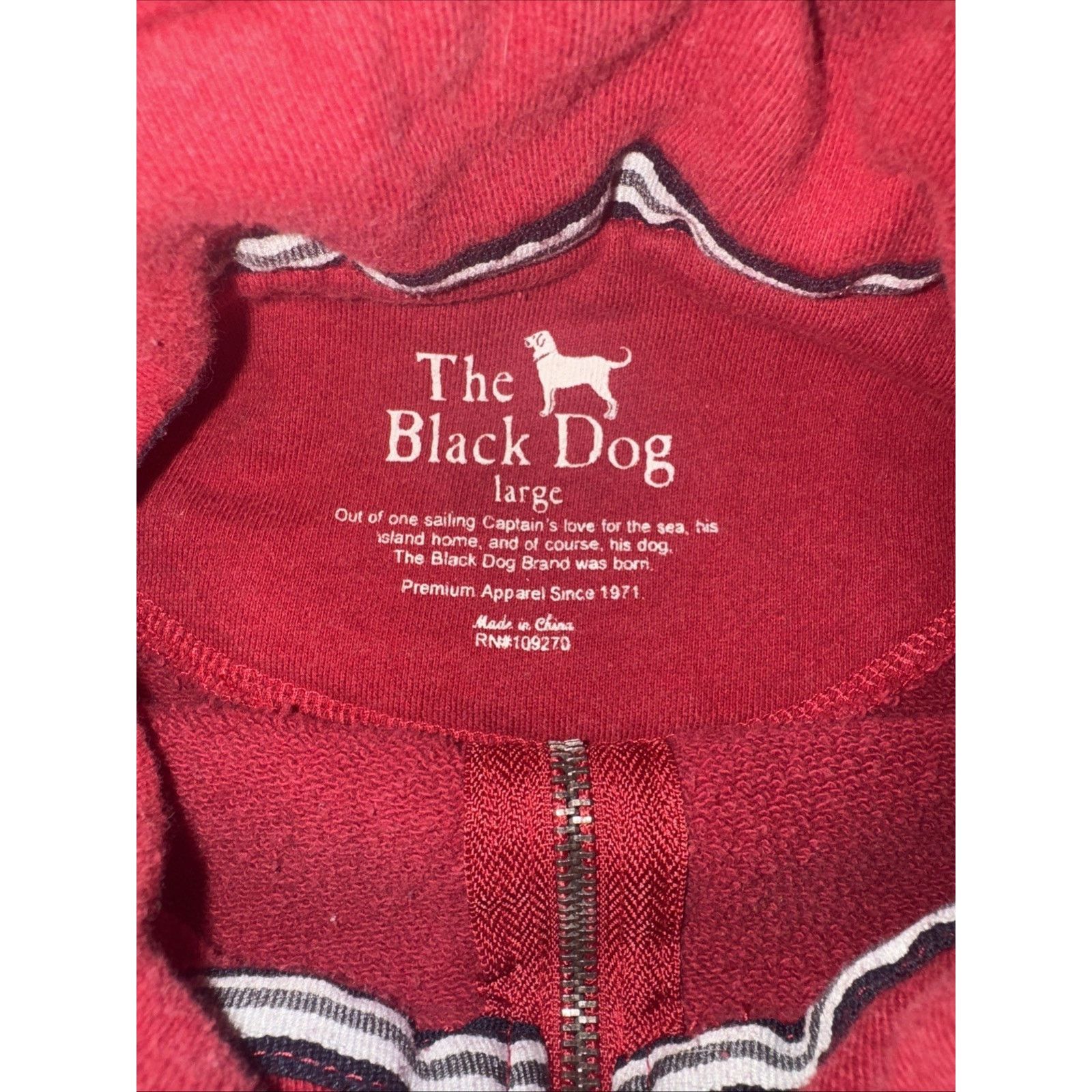 Nantucket × Polo Ralph Lauren × Vintage The Black Dog Quarter Zip Pullover Sweatshirt L 23x28 Size US L / EU 52-54 / 3 - 4 Thumbnail