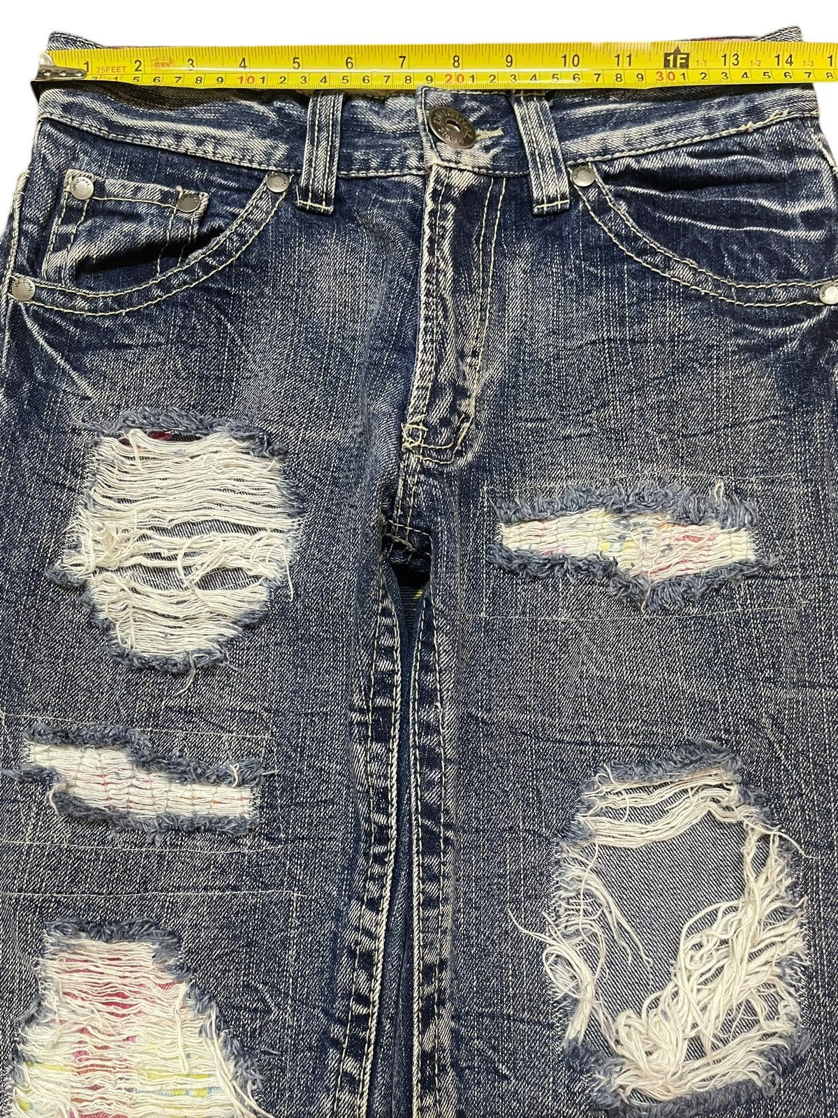 Kapital Vintage Japanese Brand Blue Wash Distressed Style Jeans Size US 28 / EU 44 - 11 Thumbnail