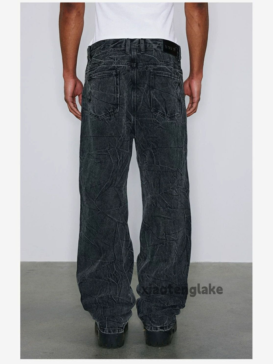 Jean × Vintage loose baggy washed faded y2k pattern hiphop jeans Size US 34 / EU 50 - 10 Thumbnail