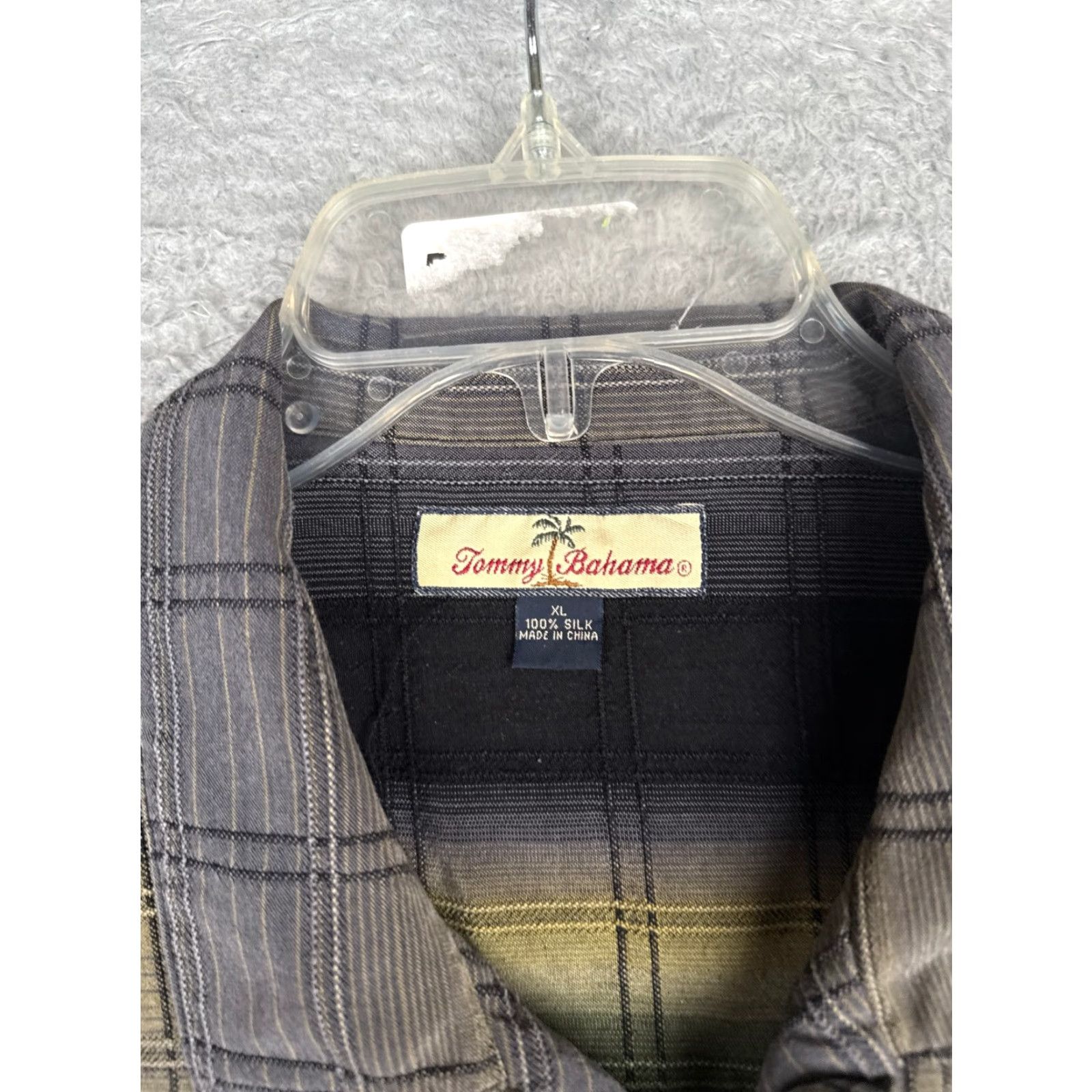 Tommy Bahama Tommy Bahama Shirt Men XL Blue Silk Hawaiian Button-Up Short Sleeve Stripe" Size US XL / EU 56 / 4 - 7 Thumbnail