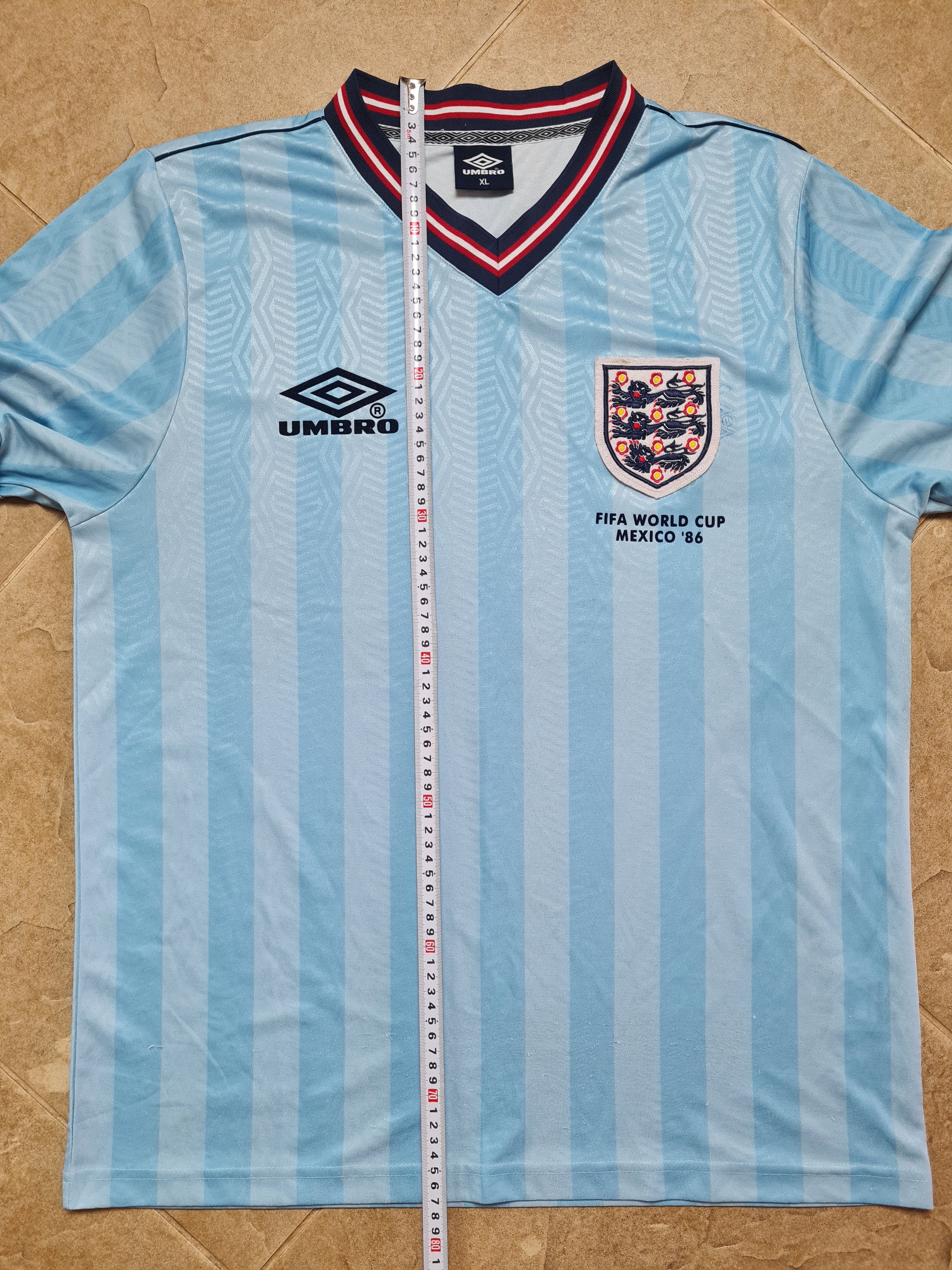Umbro England 1986 Retro Third Football Shirt Mexico '86 World Cup Size US XL / EU 56 / 4 - 7 Thumbnail