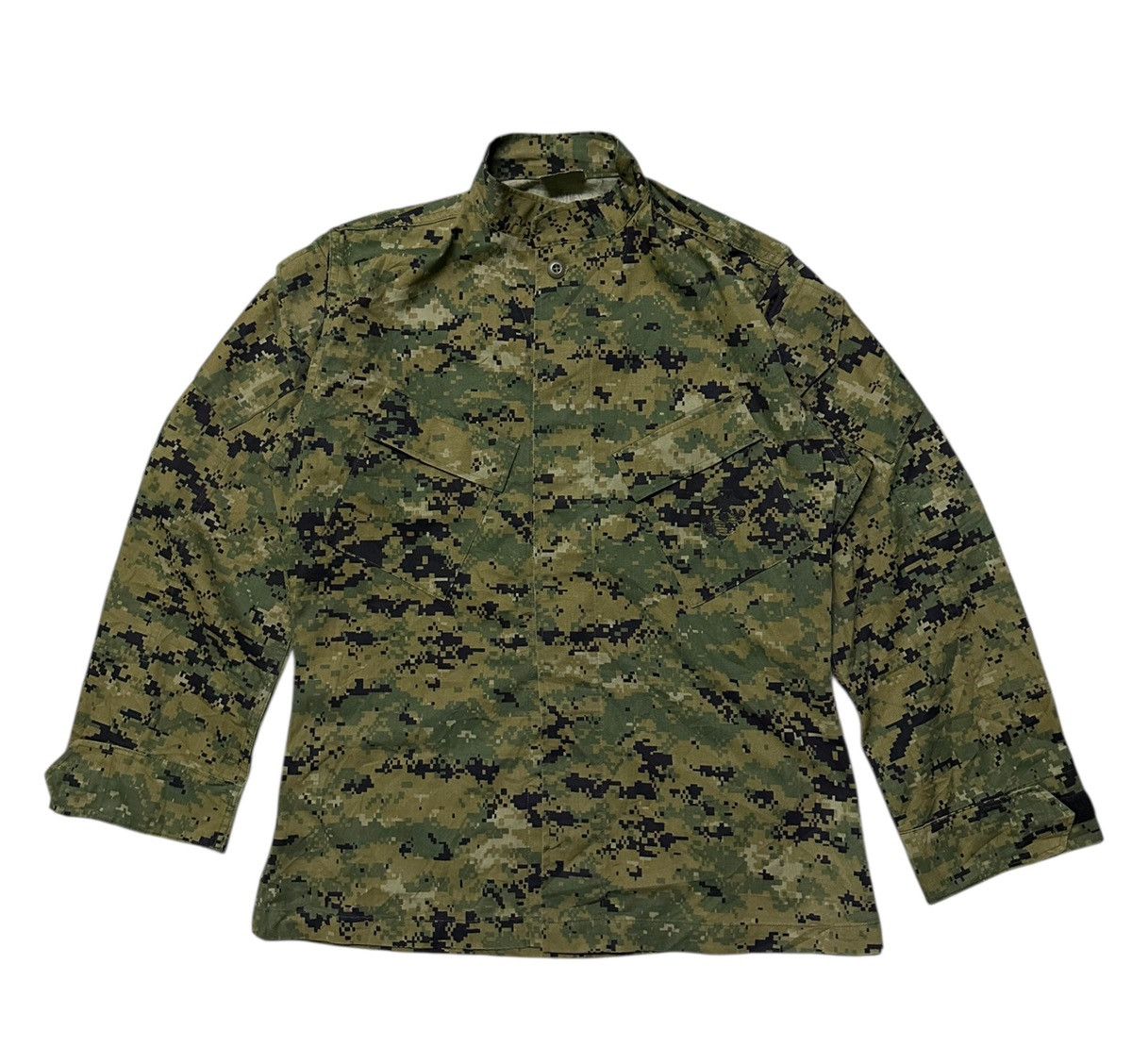 Vintage Vintage USMC woodland camo slang pocket button shirts jacket Size US M / EU 48-50 / 2 - 1 Thumbnail