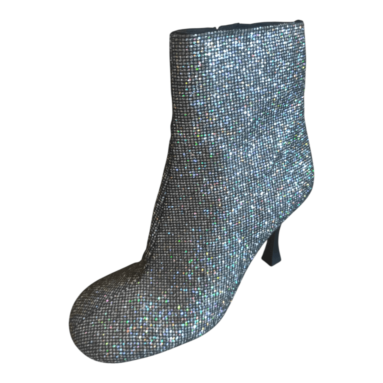 Zara Zara Glitter Heels Silver Ankle Metallic Sparkly Booties Size US 6.5 / IT 36.5 - 2 Thumbnail