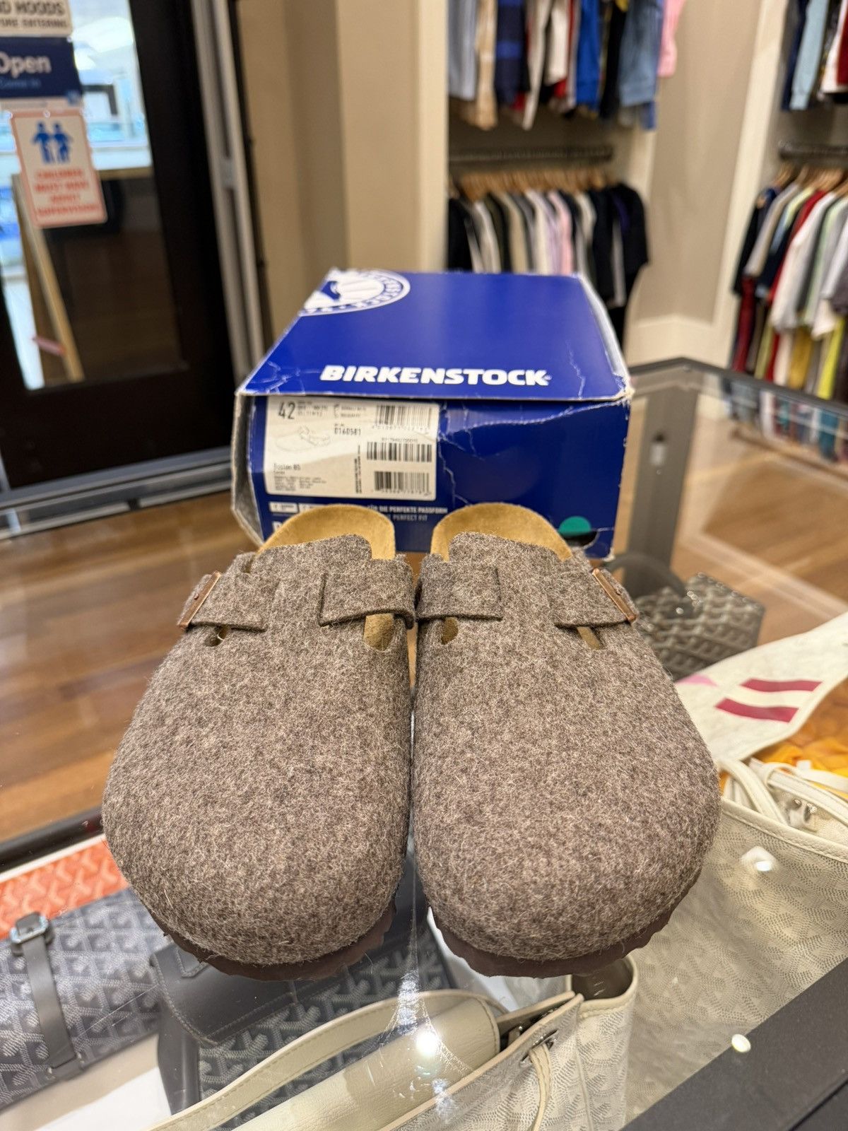 Birkenstock Birkenstock Felt Mule -Brown Size US 9 / EU 42 - 3 Thumbnail