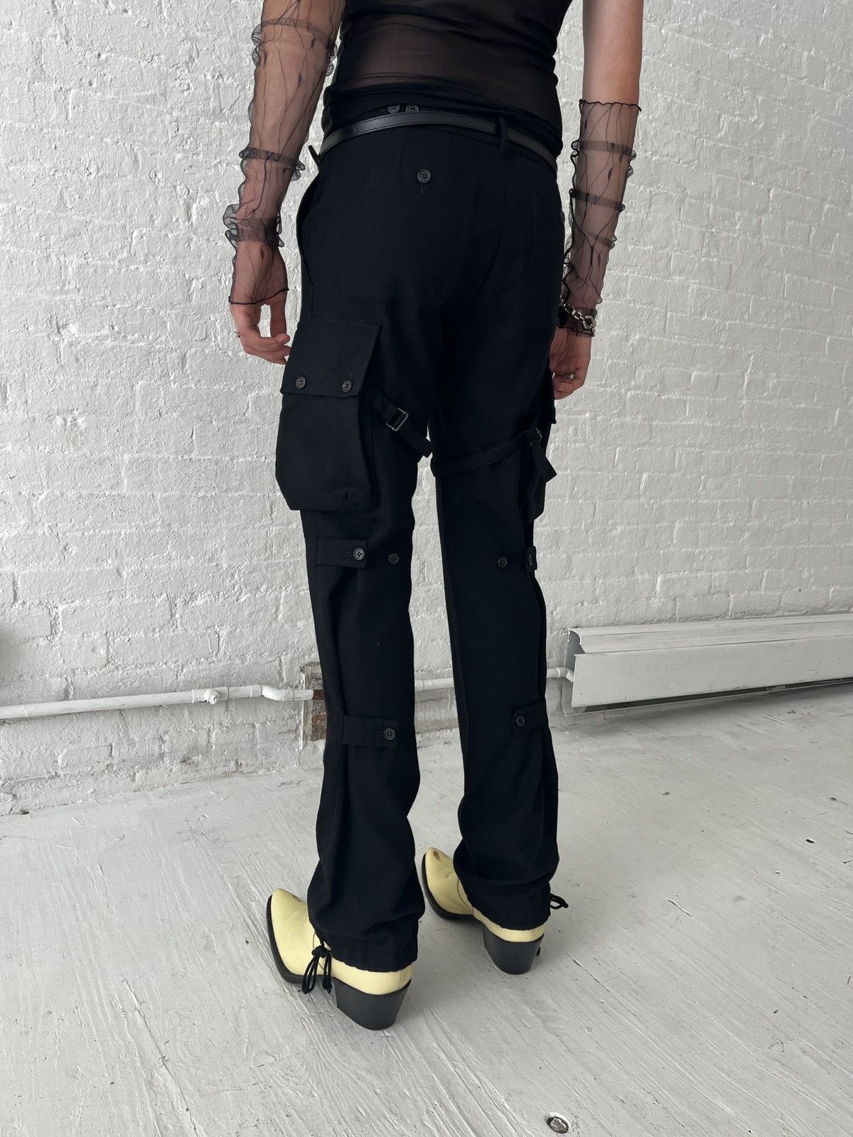 Ann Demeulemeester Ann Demeulemeester FW02 Bondage Cargo Wool Pants Size US 30 / EU 46 - 4 Thumbnail