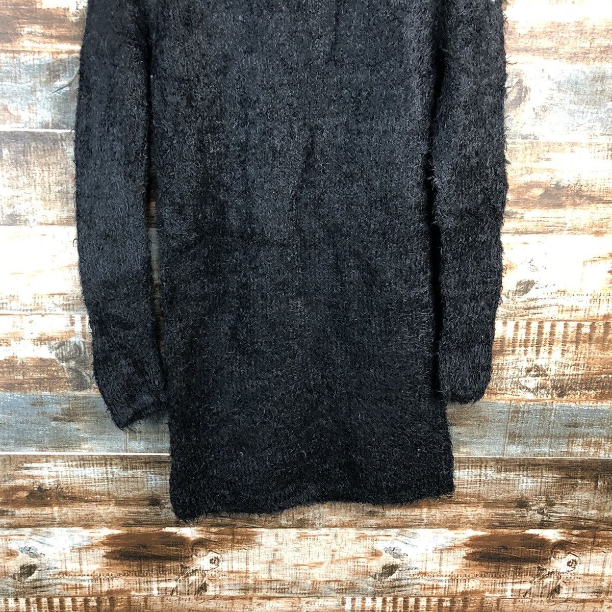 Vintage DL Rienda Black fur shaggy Knitwear #C233 Size M / US 6-8 / IT 42-44 - 14 Thumbnail