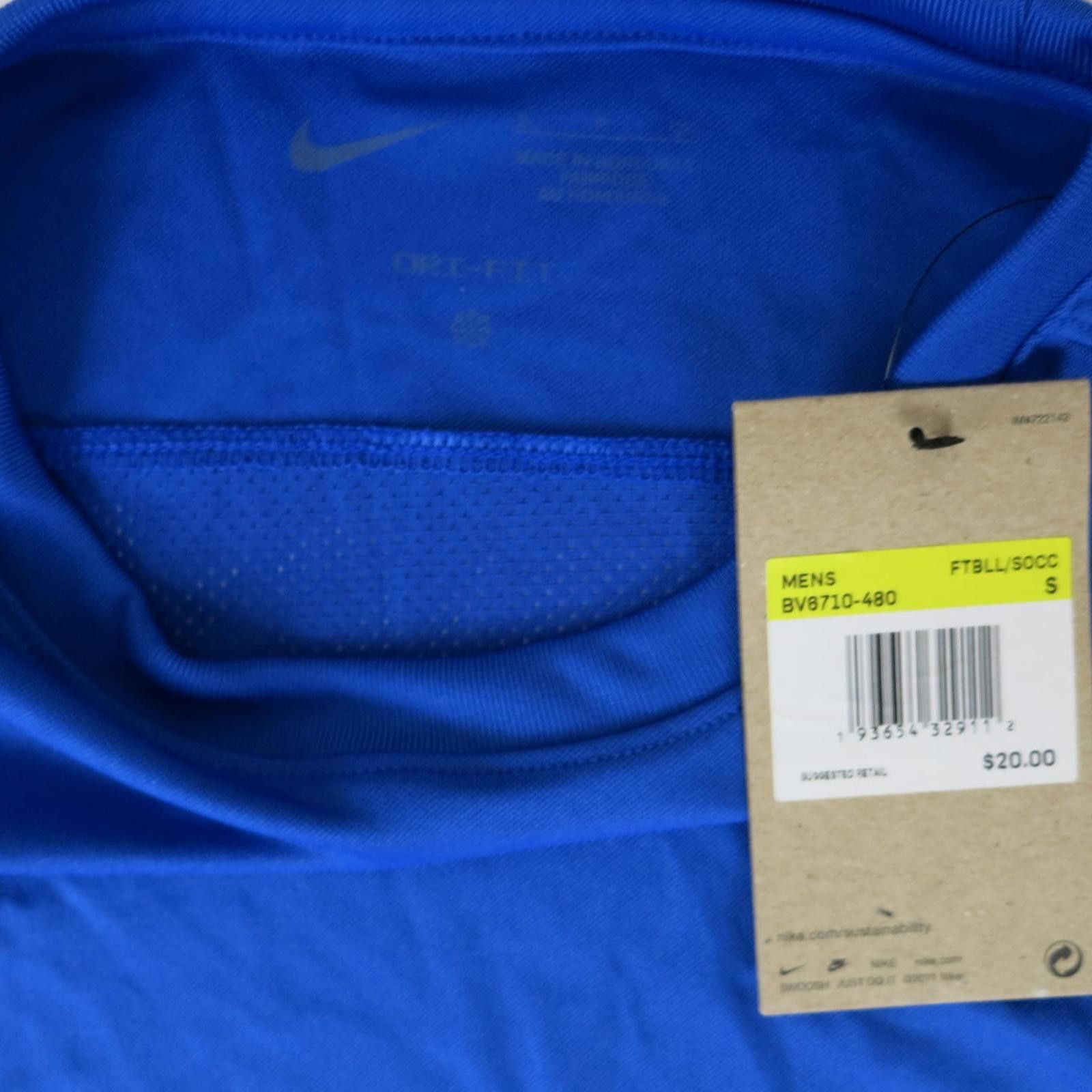 Nike Men's S Blue Nike Dri-FIT Short Sleeve Athletic Shirt NWT Size US S / EU 44-46 / 1 - 3 Thumbnail