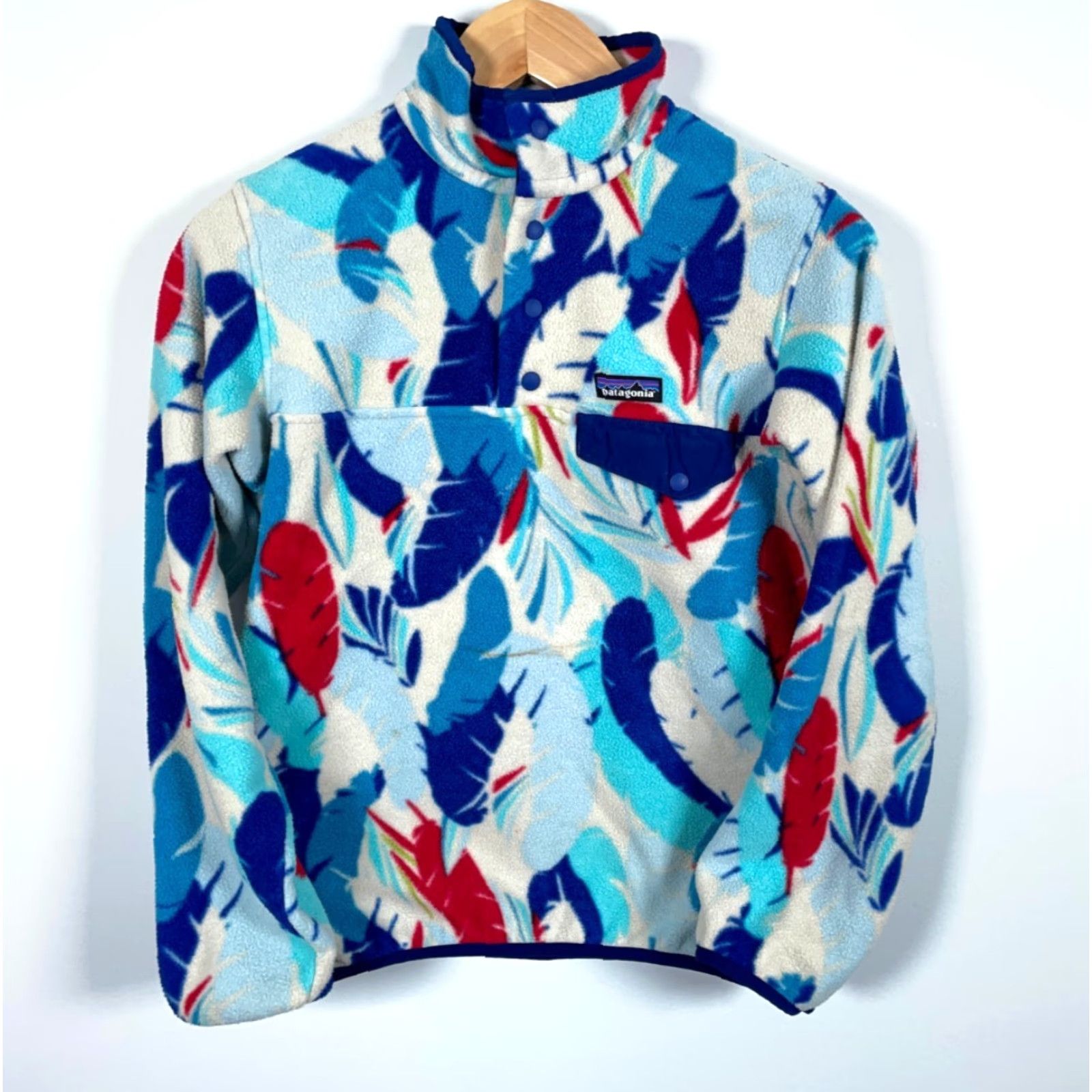 Patagonia Patagonia Synchilla Snap T Fleece Women's Small Blue Feather Pullover Jacket Size S / US 4 / IT 40 - 2 Thumbnail