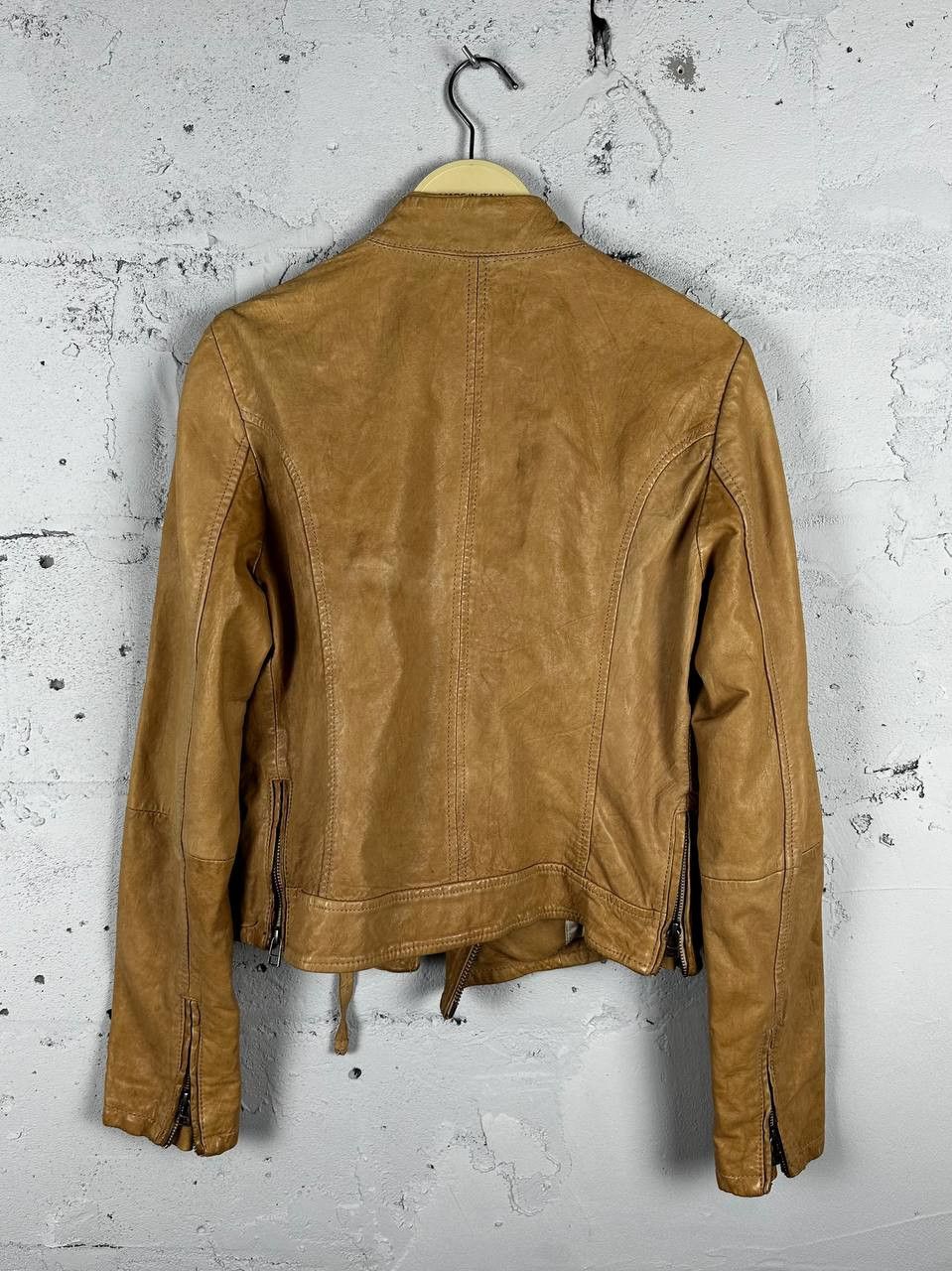 Allsaints Vintage Brown Allsaints Biker Leather Jacket Avant Garde Size M / US 6-8 / IT 42-44 - 12 Thumbnail