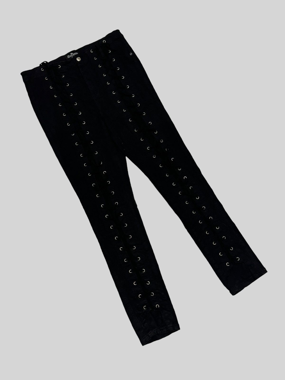 Tornado Mart ROYAL BONES LACED PUNK SEXY BONDAGE STYLE PANT Size US 33 - 3 Thumbnail