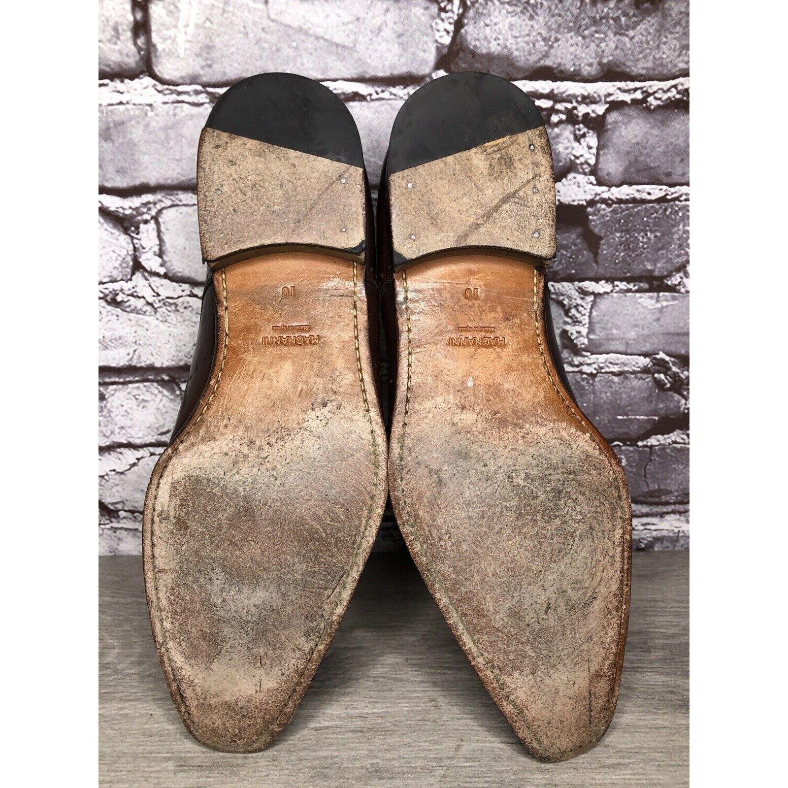 Magnanni Magnanni Neiman Marcus Burnished Brown Leather Wingtip Dress Size US 10 / EU 43 - 7 Thumbnail