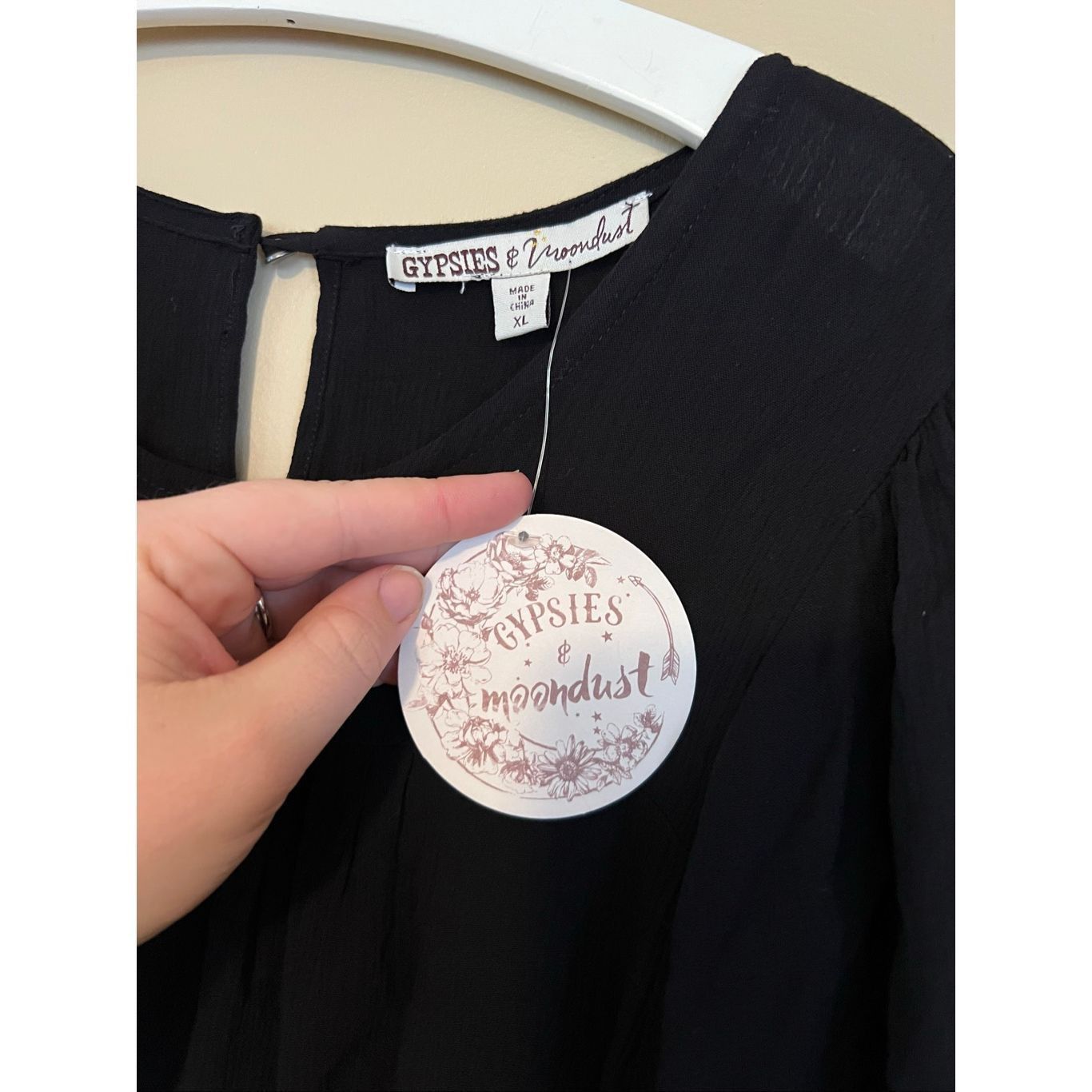 Other Gypsies & Moondust Black Top Woman’s Size XL NEW Size XL / US 12-14 / IT 48-50 - 5 Thumbnail