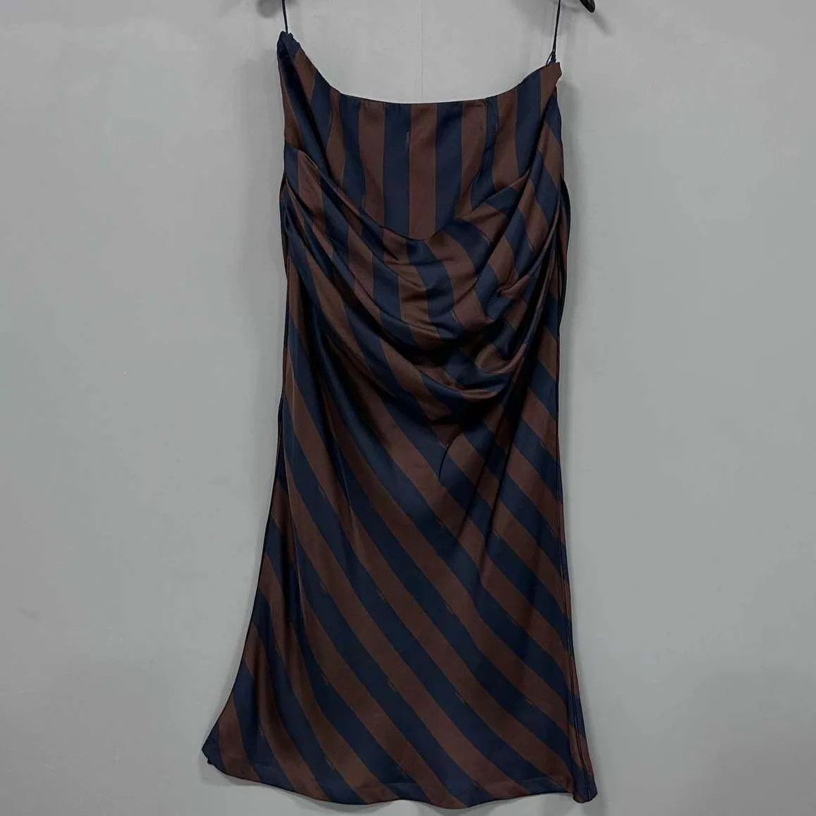 Fendi FENDI SS24 Women's Brown Stripe Long Slit Slip Dress 42 Size M / US 6-8 / IT 42-44 - 1 Thumbnail