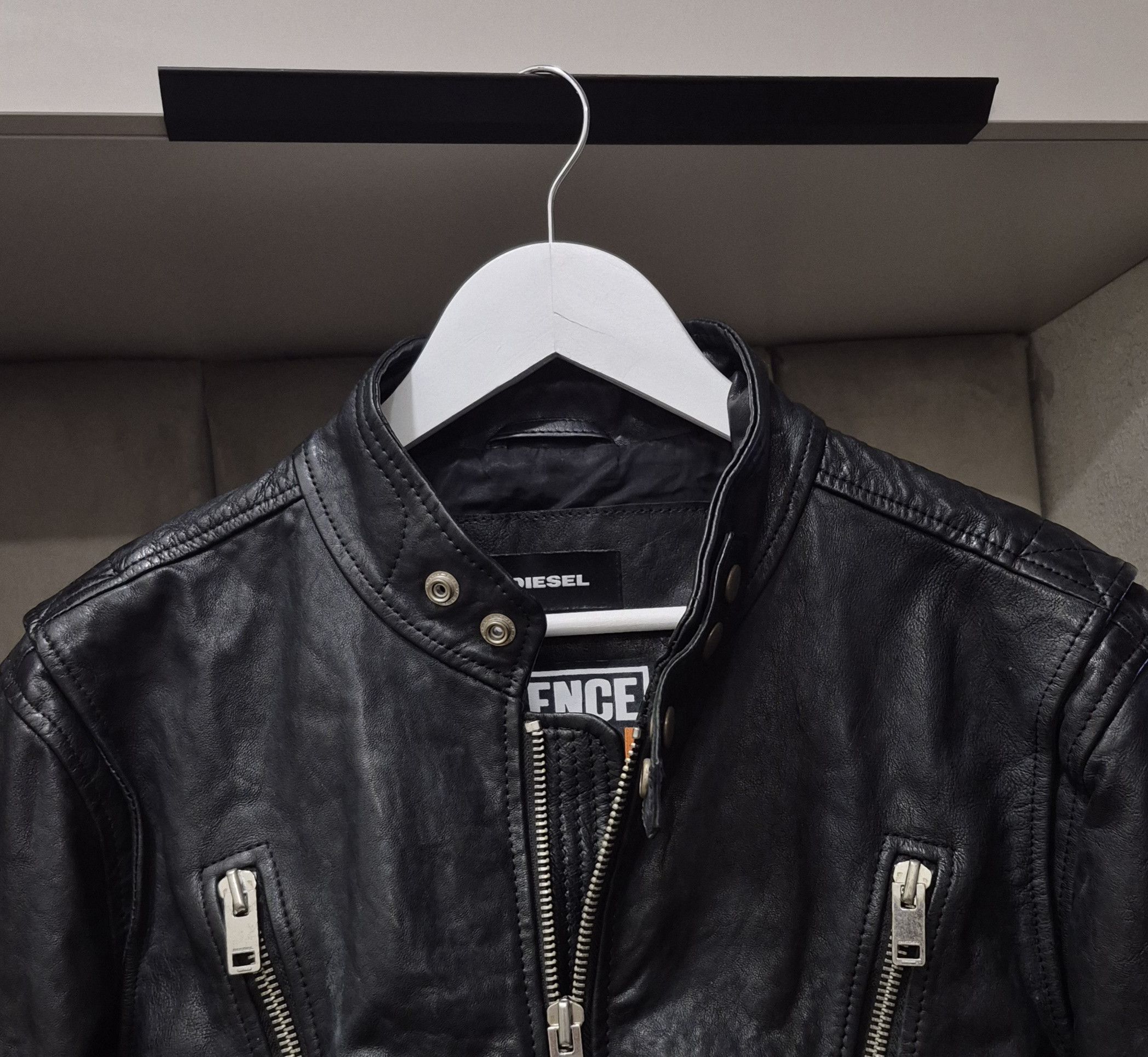 Diesel Diesel L Hardstyle biker leather jacket Size US L / EU 52-54 / 3 - 3 Thumbnail
