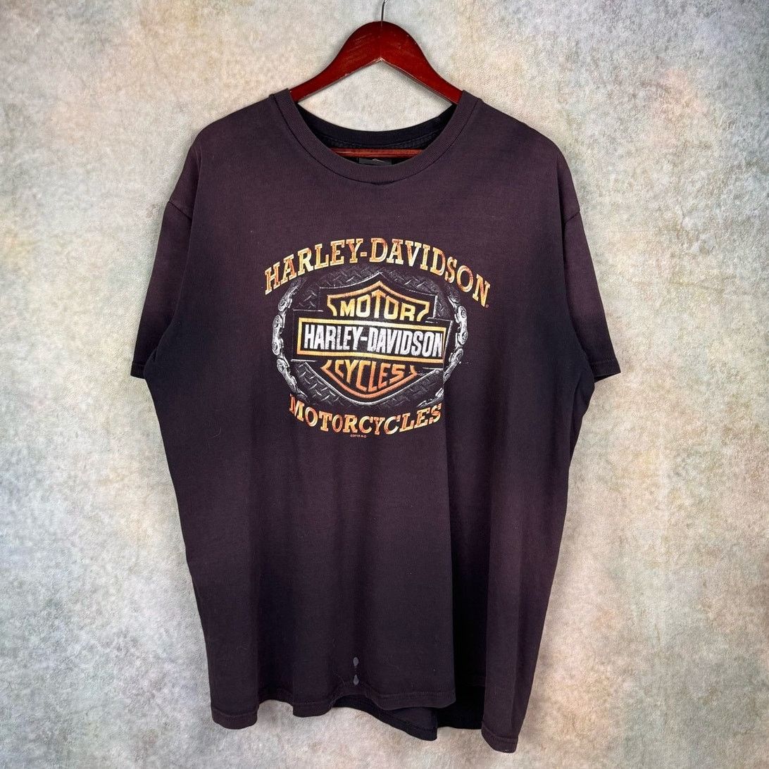 Harley Davidson Harley Davidson Biker T Shirt Sz XL Black Faded Size US XL / EU 56 / 4 - 1 Thumbnail