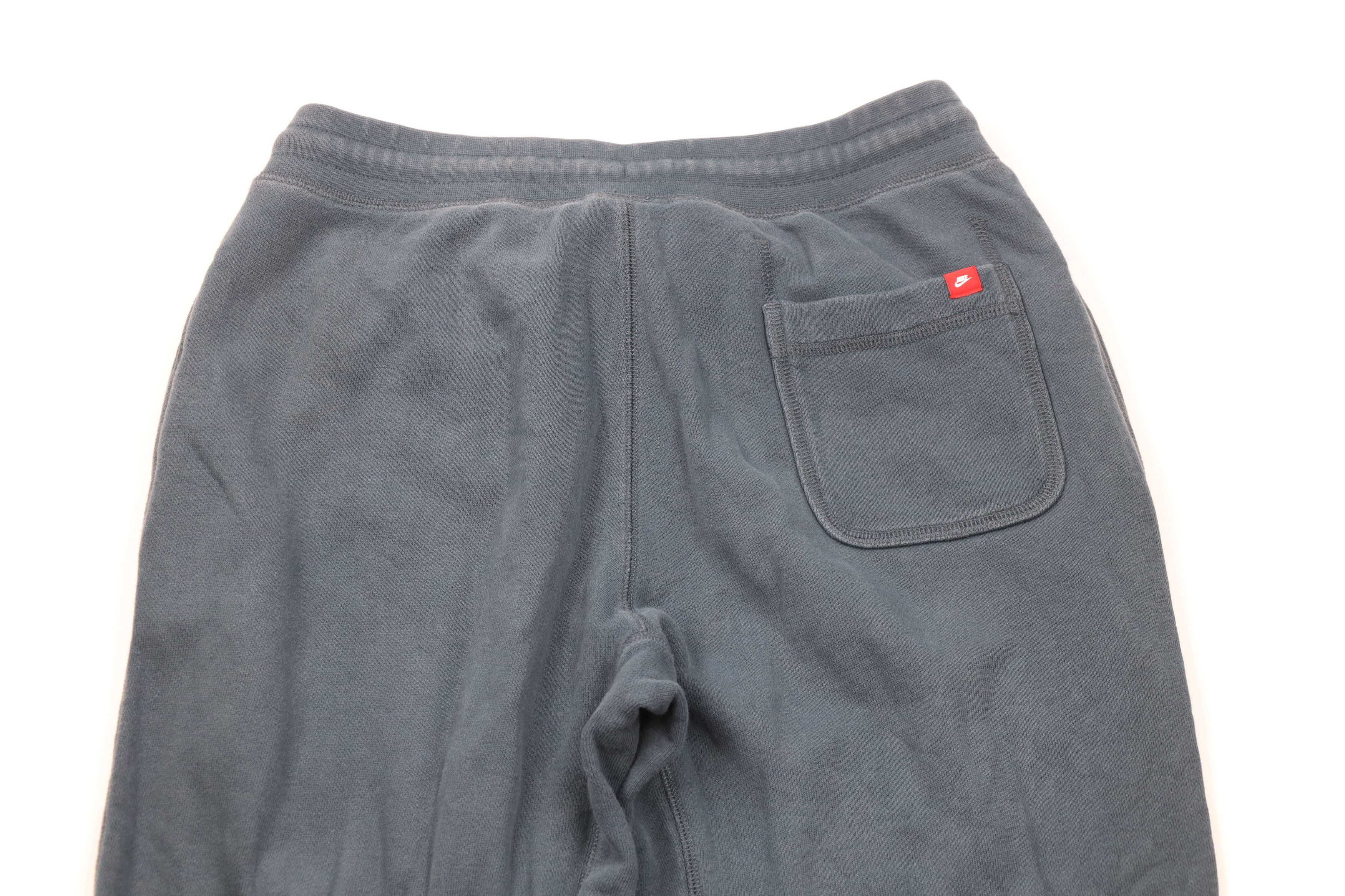 Nike × Vintage Vintage Nike Swoosh Cotton Ribbed Knit Wide Sweatpants Teal Size US 34 / EU 50 - 12 Thumbnail