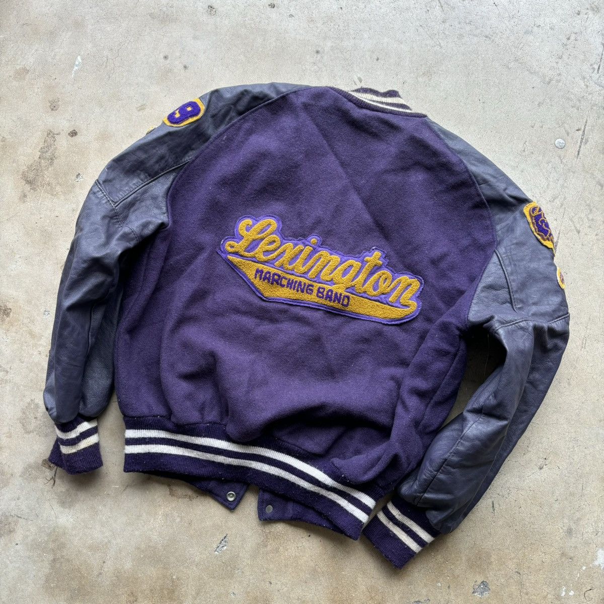 image of 90's Purple Varsity Jacket Fits Medium , Men's