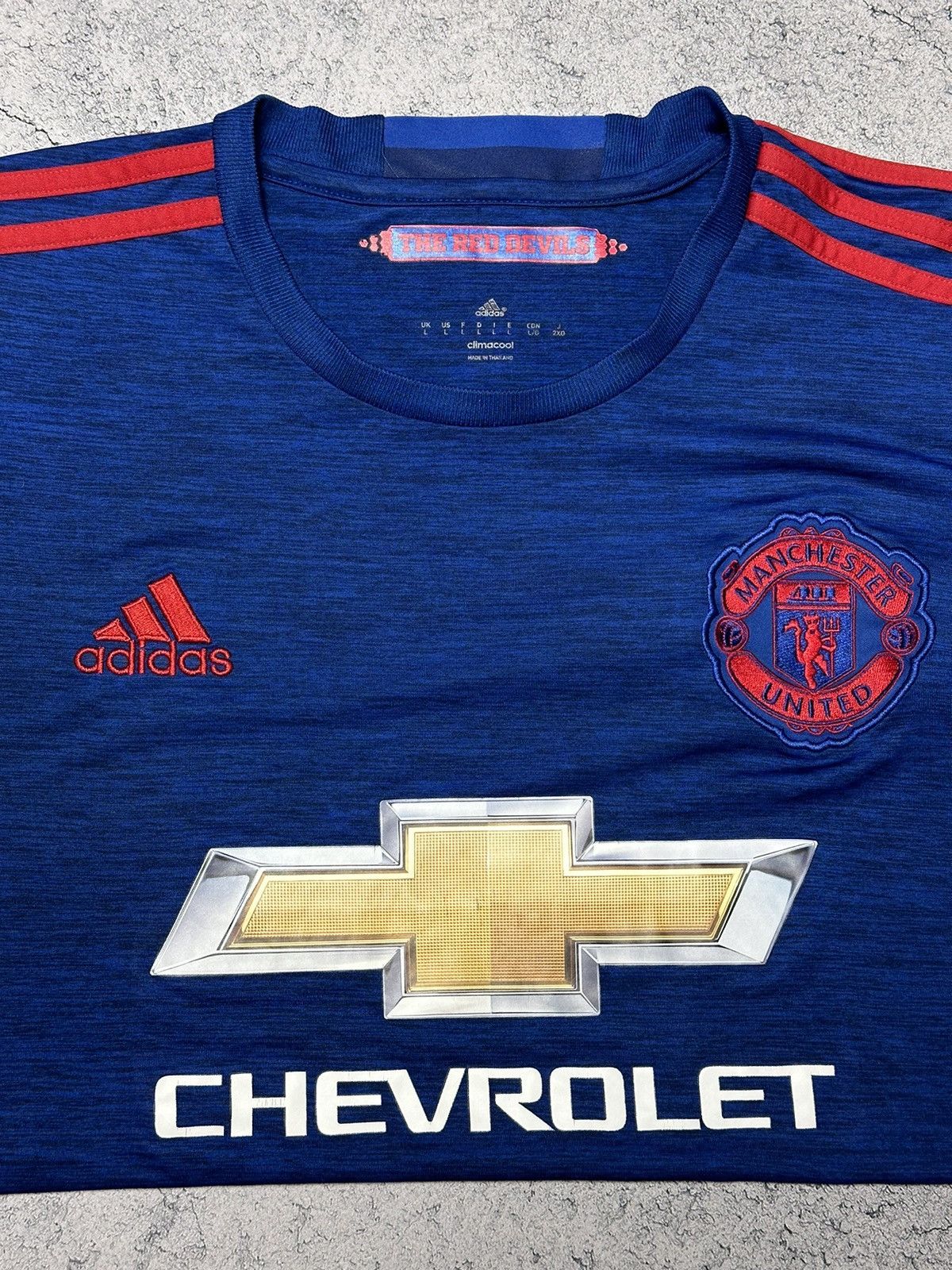 Adidas Manchester United Adidas 2016 Away Soccer Jersey Size US L / EU 52-54 / 3 - 4 Thumbnail