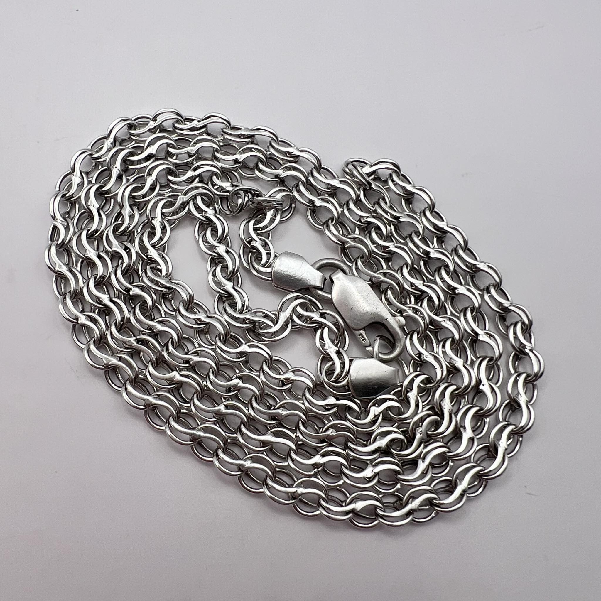 Sterling Silver Vintage Sterling Silver 925 Jewelry Chain Necklace 15.4 gr Size ONE SIZE - 1 Thumbnail