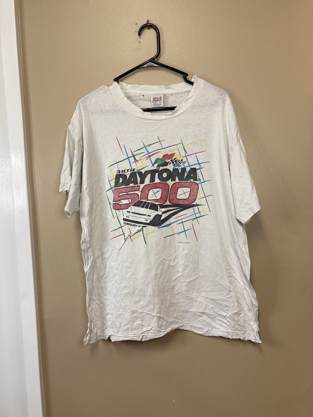 Anvil Anvil 38th Daytona 500 T-Shirt Thrashed Size US XL / EU 56 / 4 - 1 Thumbnail