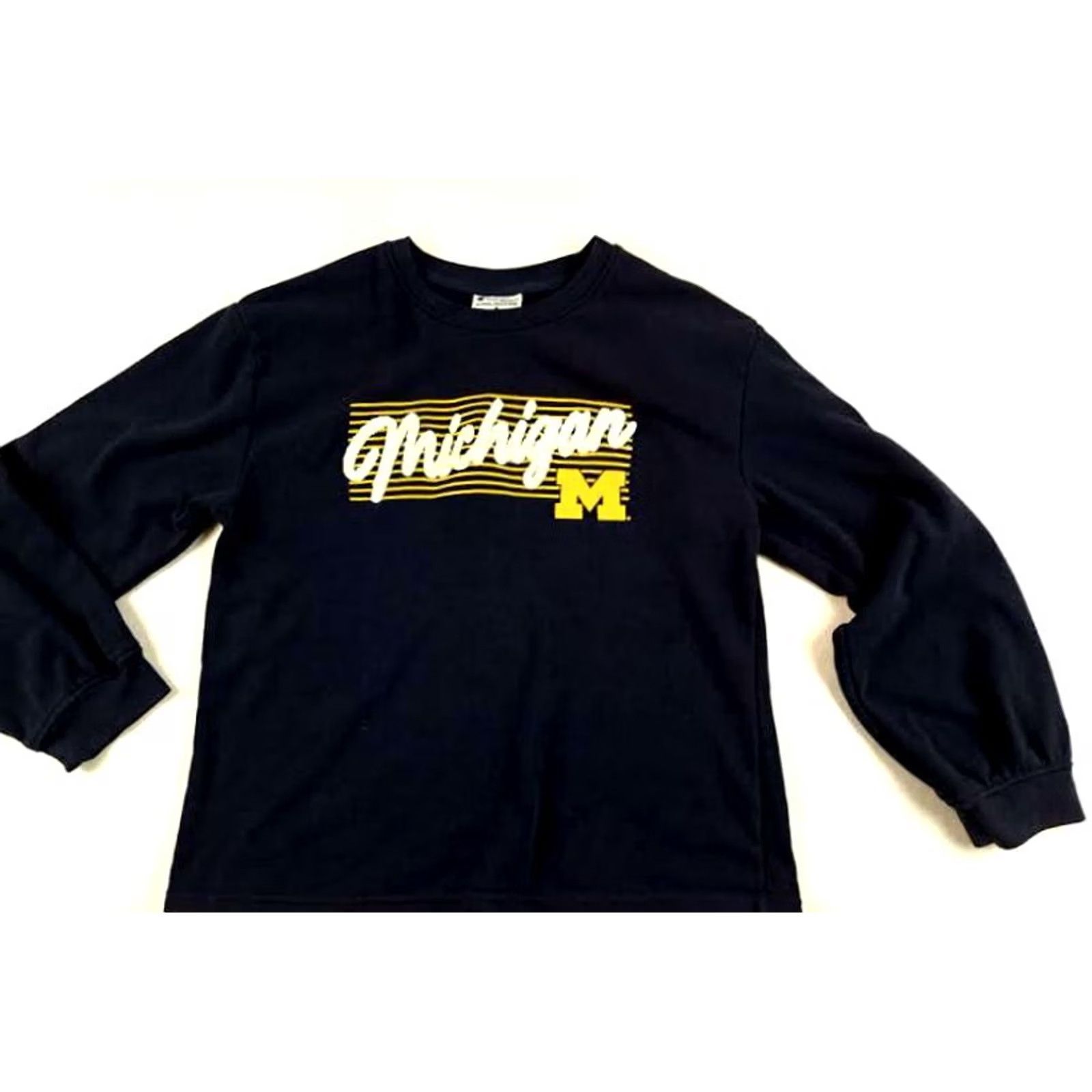 Champion Vintage Michigan Woverines Stitched Blue Medium Sweatshirt Champion Size M / US 6-8 / IT 42-44 - 2 Thumbnail