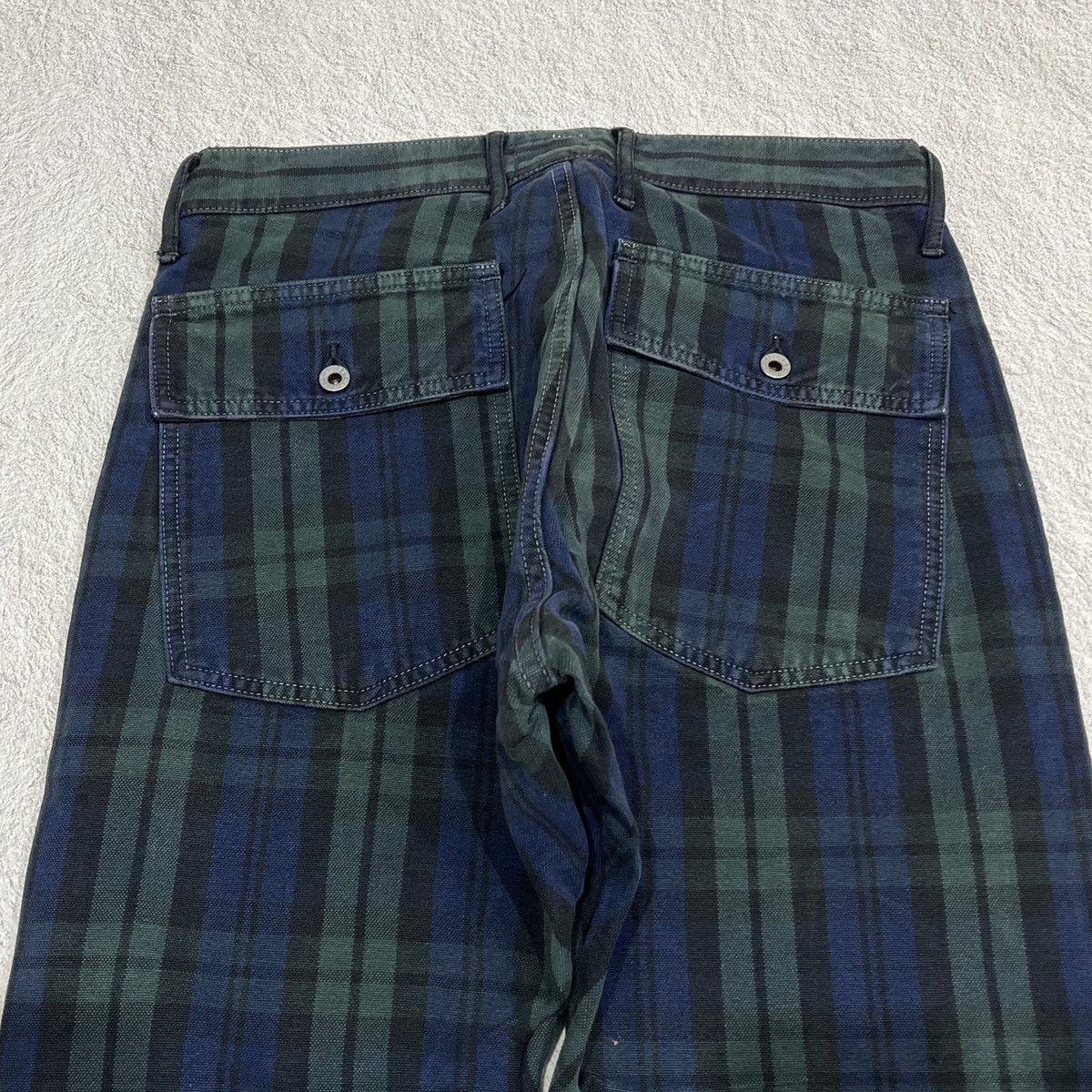 Kapital 90s KAPITAL Slim cut Plaid Tartan Fatigue Pants Size US 30 / EU 46 - 9 Thumbnail