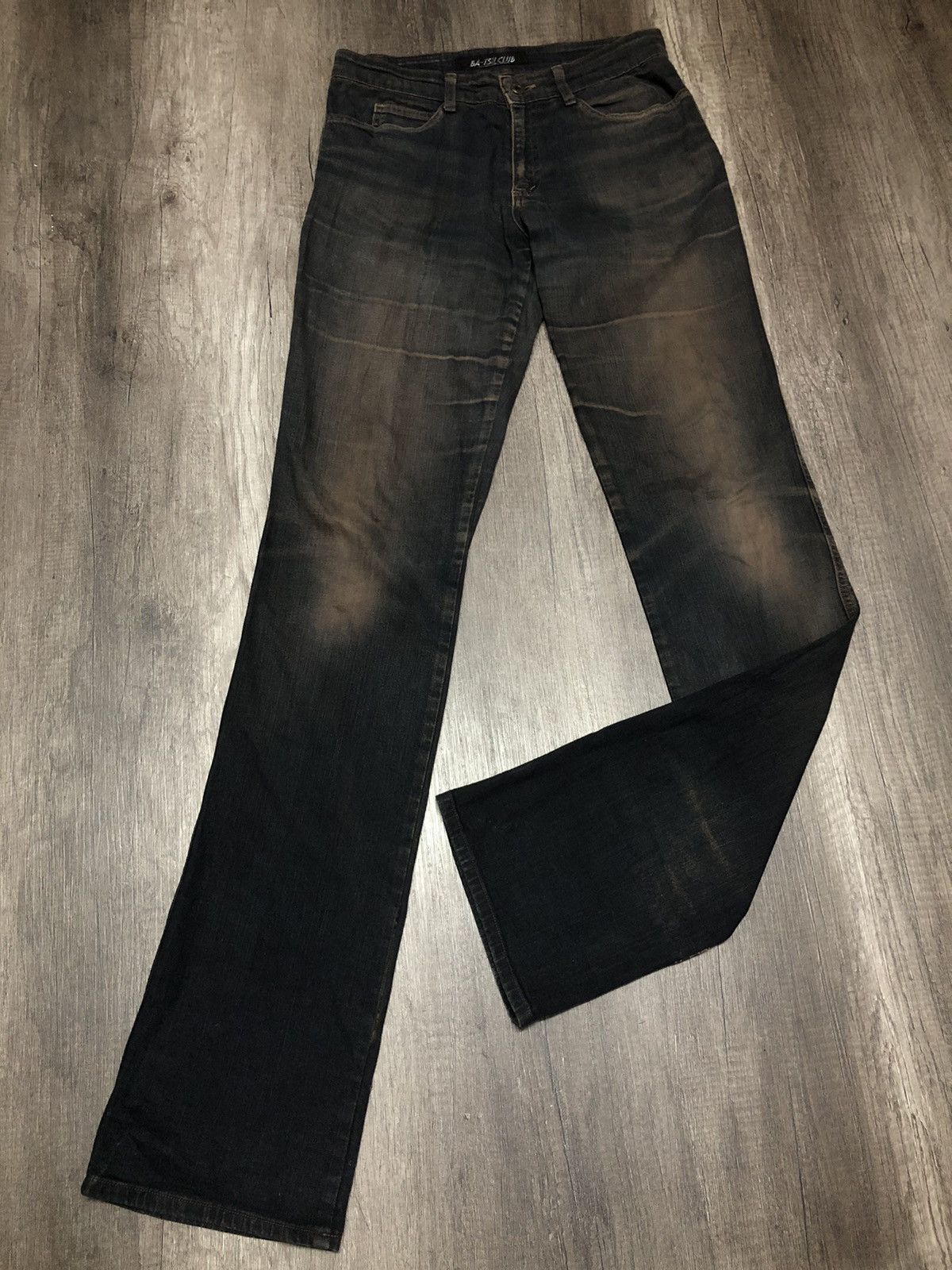 If Six Was Nine × Le Grande Bleu (L.G.B.) VINTAGE BA-TSU CLUB DIV JEANS (Unisex) Size US 30 / EU 46 - 6 Thumbnail