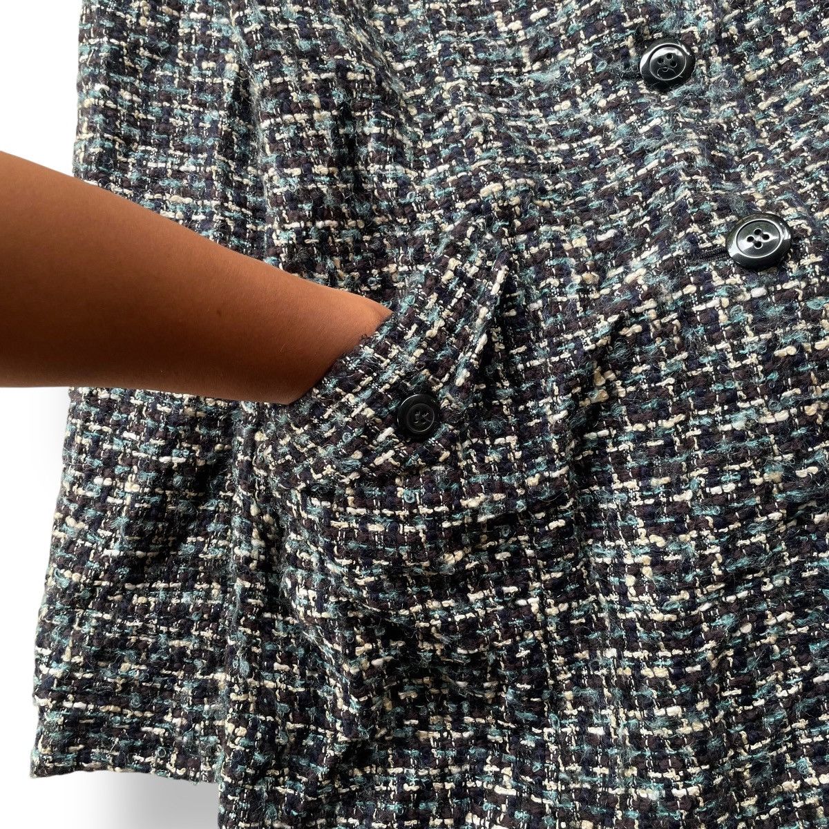Michel Klein Michel Klein Paris Tweed Jacket Coat Winter Size S / US 4 / IT 40 - 5 Thumbnail