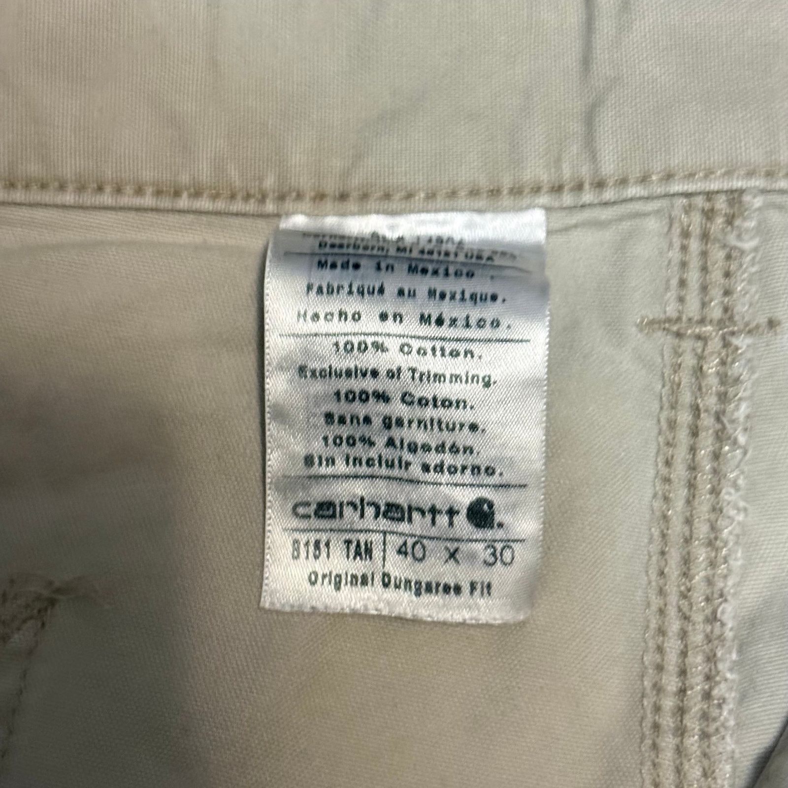 Carhartt Carhartt B151 TAN Carpenter Pants Size 40x30 Khaki Workwear Size US 40 / EU 56 - 4 Thumbnail