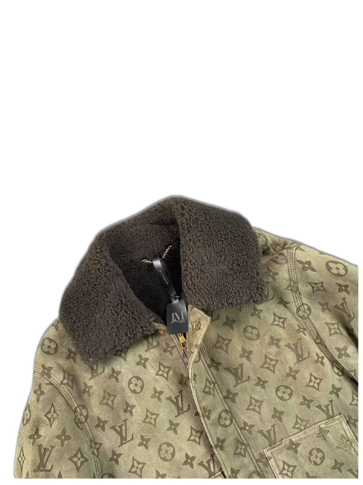 Louis Vuitton Louis Vuitton 46 Olive Green Monogram Shearling Jacket Size US S / EU 44-46 / 1 - 3 Thumbnail