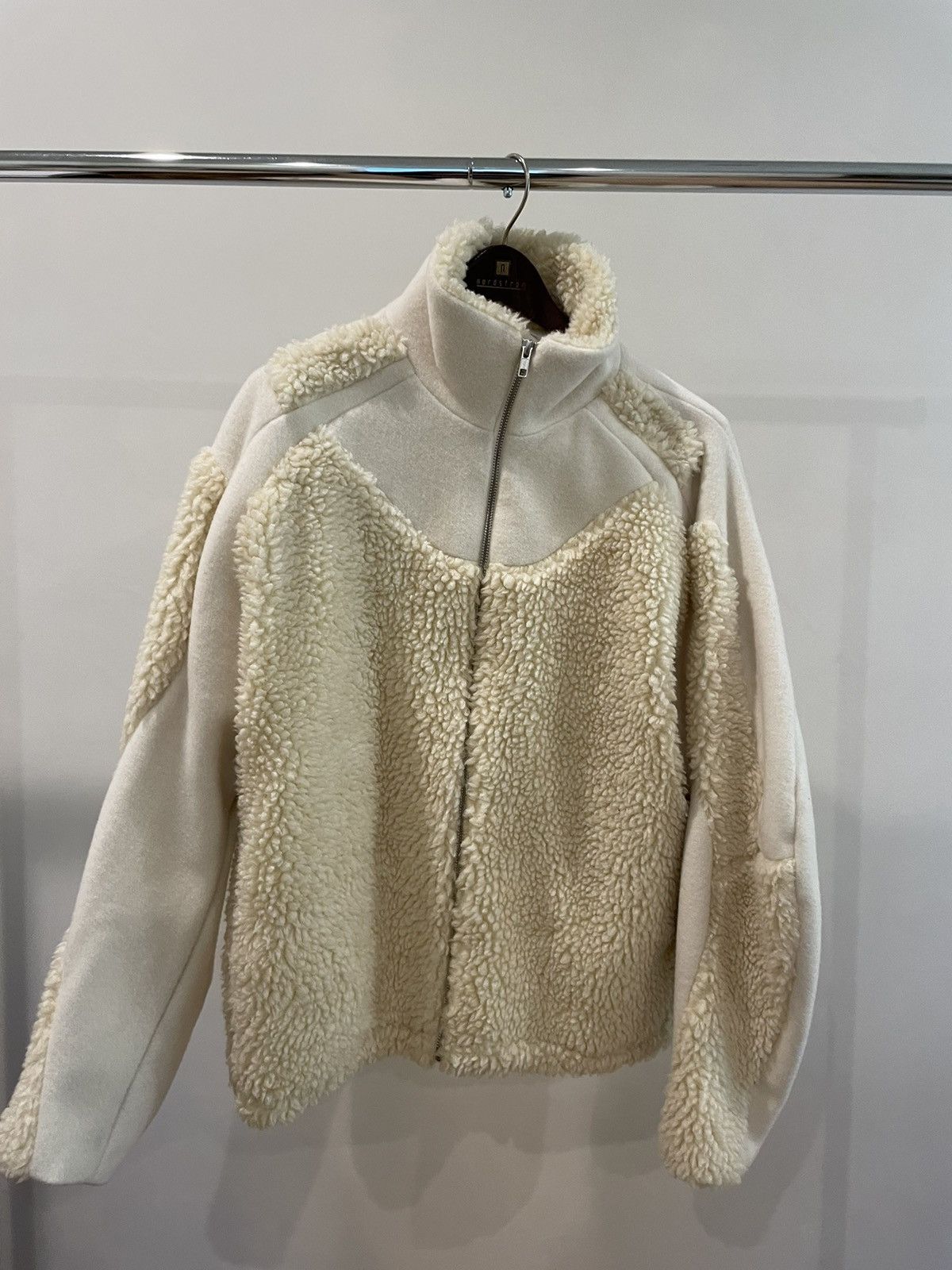 image of Gmbh Sherpa Jacket in Cream, Men's (Size Large)