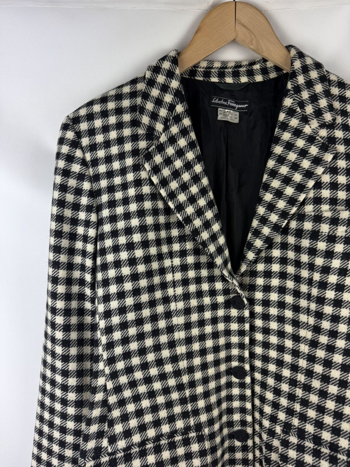 Salvatore Ferragamo Salvatore Ferragamo VTG Plaid Wool Cashmere Blazer Jacket Size M / US 6-8 / IT 42-44 - 4 Thumbnail