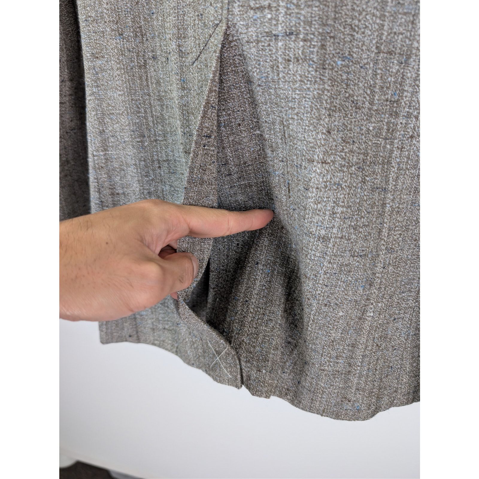 Bottega Veneta o1rshd1 Knotted Melange Viscose-Silk Jacket in Brown / White Size US M / EU 48-50 / 2 - 18 Thumbnail
