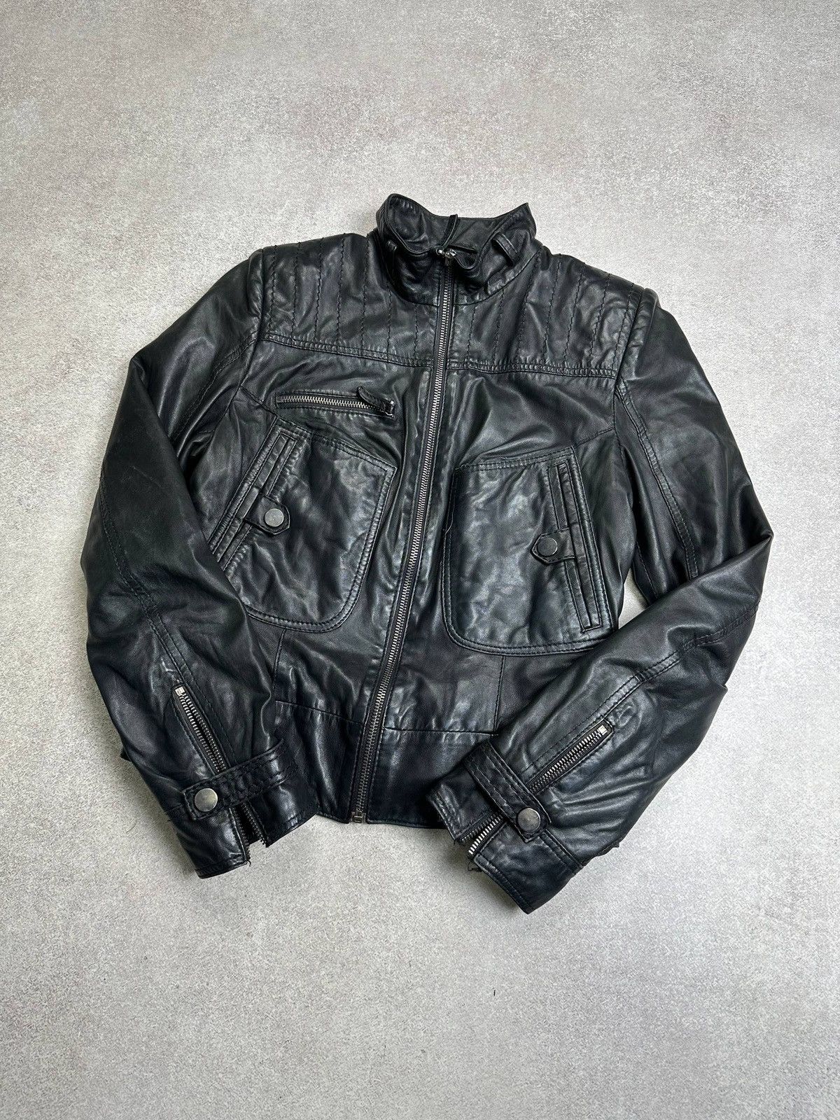 John Galliano John Galliano SS07 Runway Leather Moto Biker Jacket Size US S / EU 44-46 / 1 - 3 Thumbnail