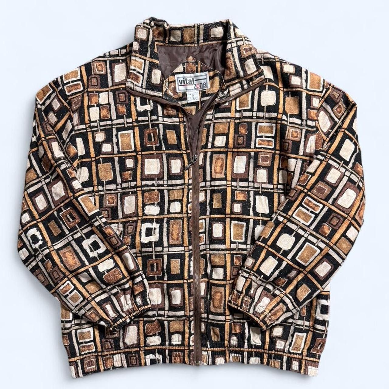 Other Vintage 90s Silk Retro Zip Up Jacket Size US M / EU 48-50 / 2 - 1 Thumbnail